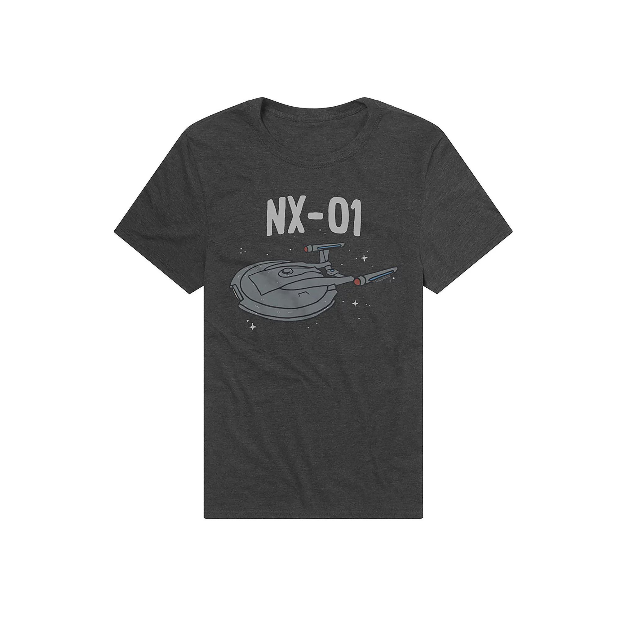 Men's NX-01 Star Trek Enterprise Graphic Tee, Size: Medium, Grey Product Image