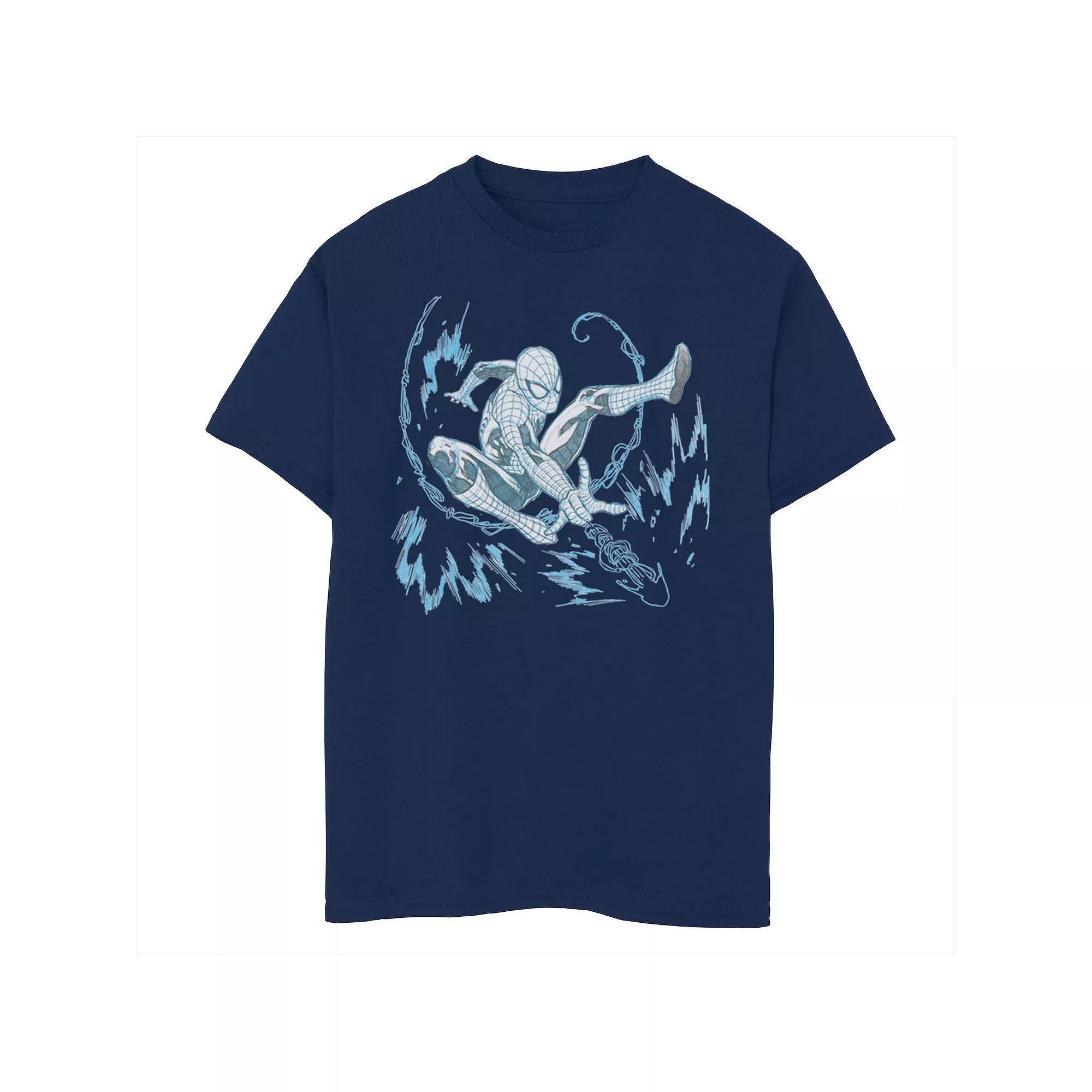 Boys 6-20 Marvel Spider-Man Blue Hue Web Sling Graphic Tee, Boy's,  Product Image