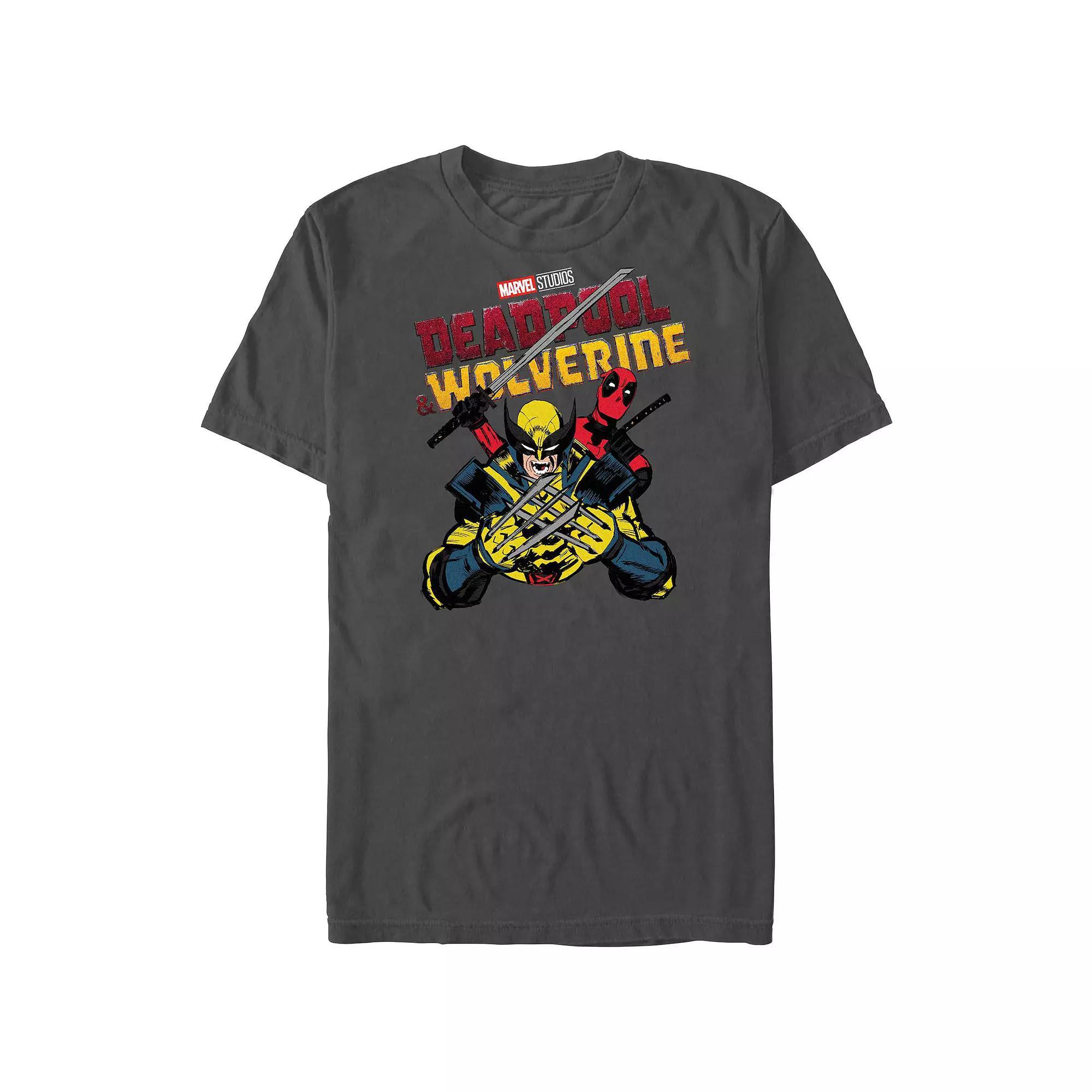 Men's Marvel Deadpool And Wolverine Crossed Claws Graphic Tee,  Product Image