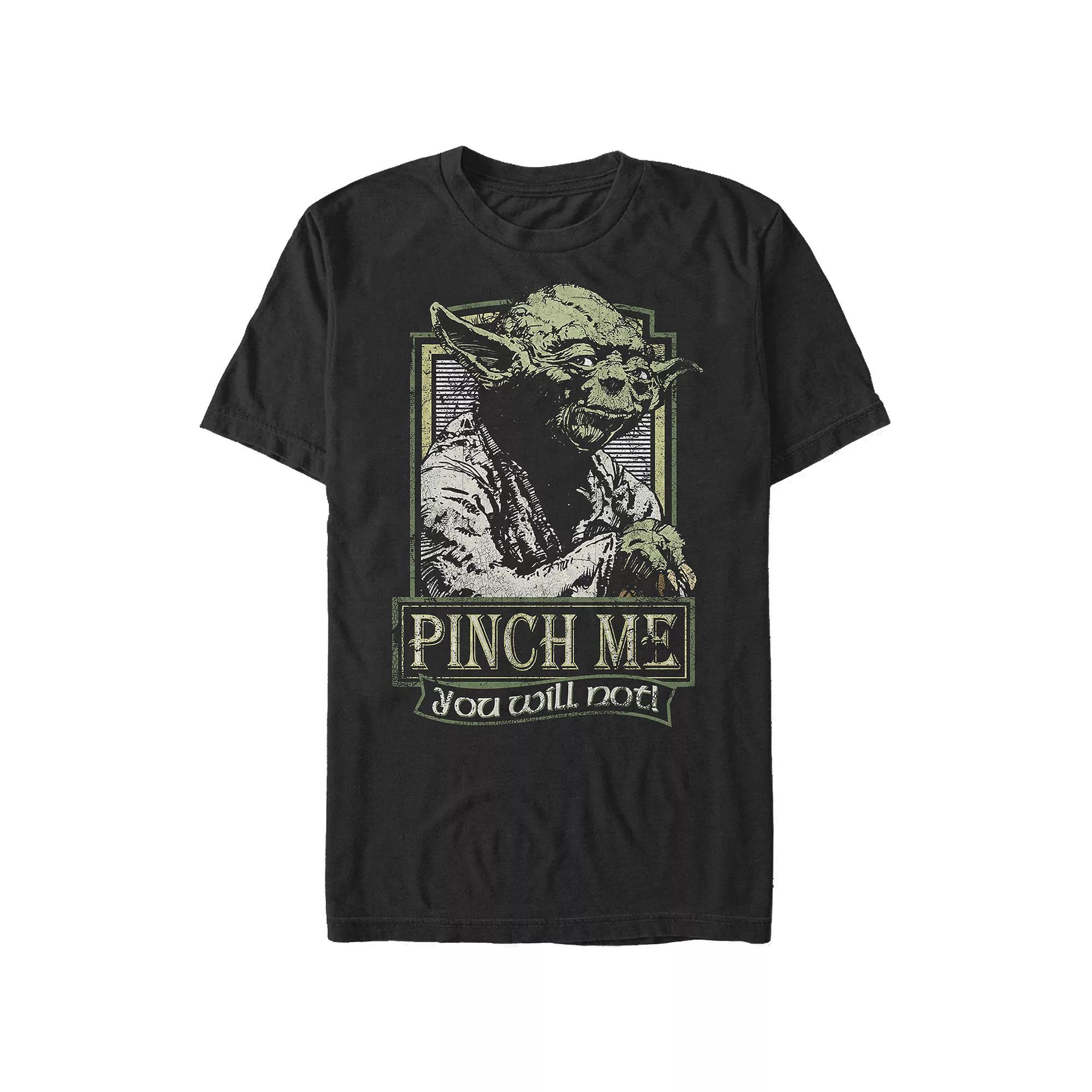 Men's Star Wars Yoda Pinch Me You Will Not Graphic Tee, Size: Small, Black Product Image