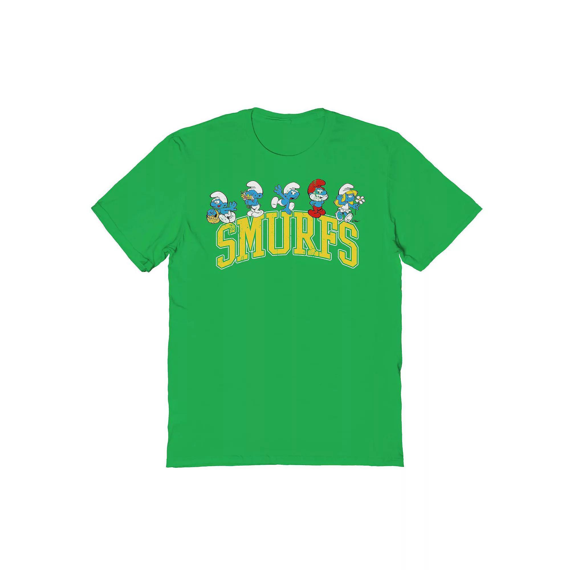 Men's Smurfs Collegiate Graphic Tee, Size: XXL, Irish Green Product Image