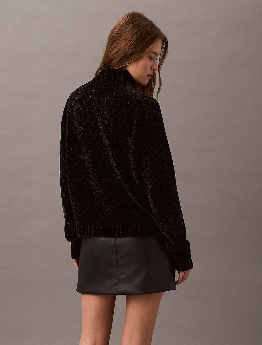 Chenille Relaxed Turtleneck Sweater Product Image