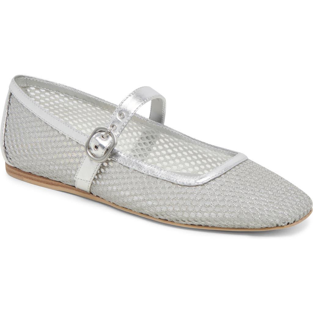 DOLCE VITA Rodni Mary Jane Flat In Silver Woven Product Image