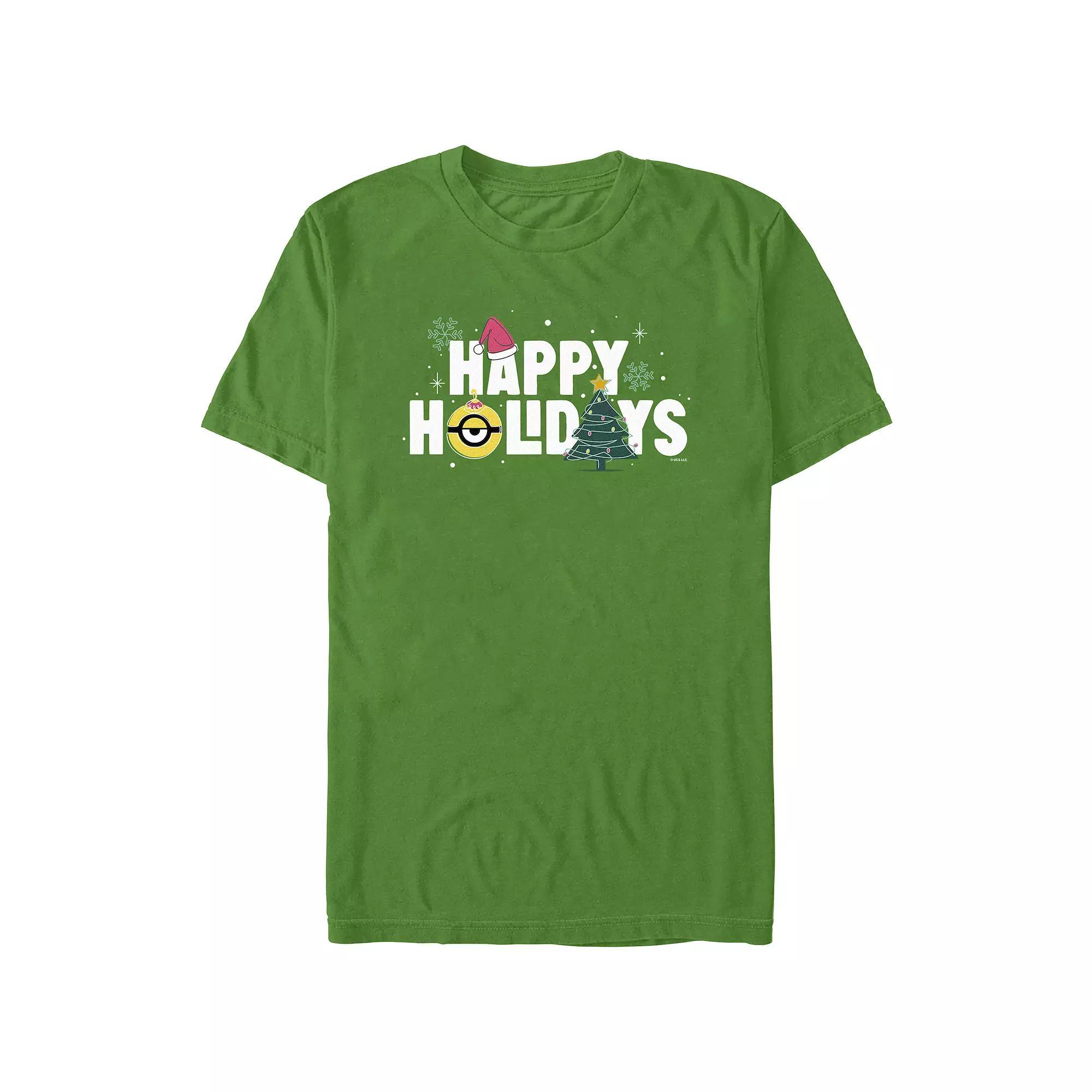 Men's Despicable Me Happy Holidays Graphic Tee, Size: Small, Kelly Product Image