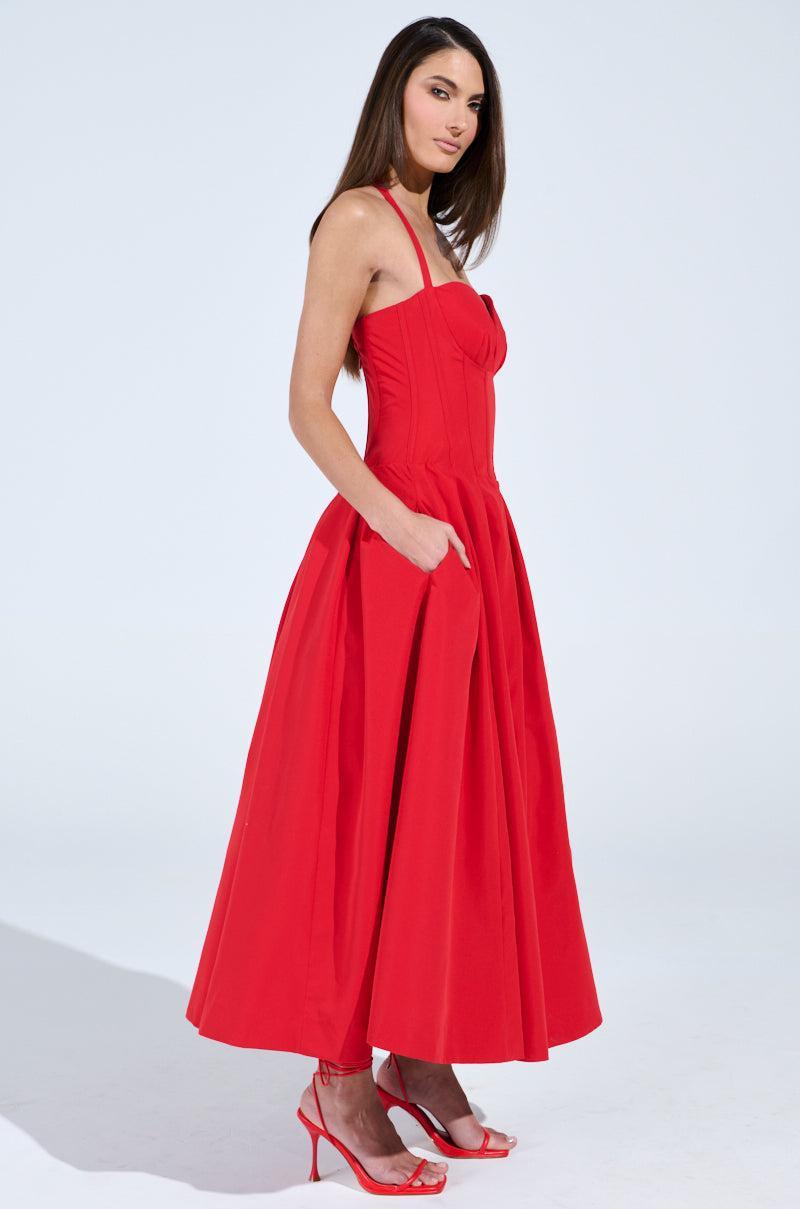 DOLCE DREAMING MIDI DRESS WITH CORSET Product Image