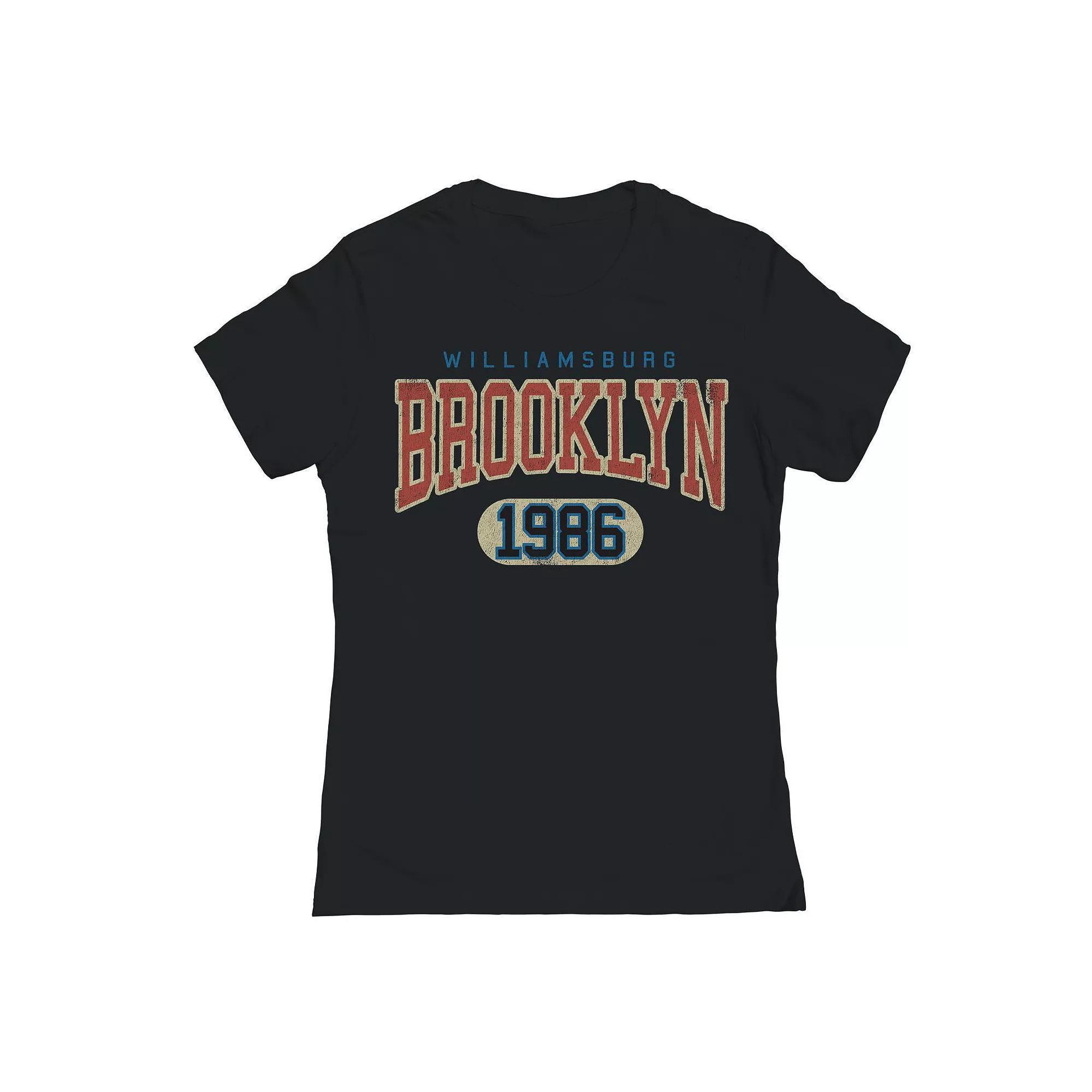 Junior's Brooklyn 86 Graphic Tee, Girl's, Size: Large, Black Product Image