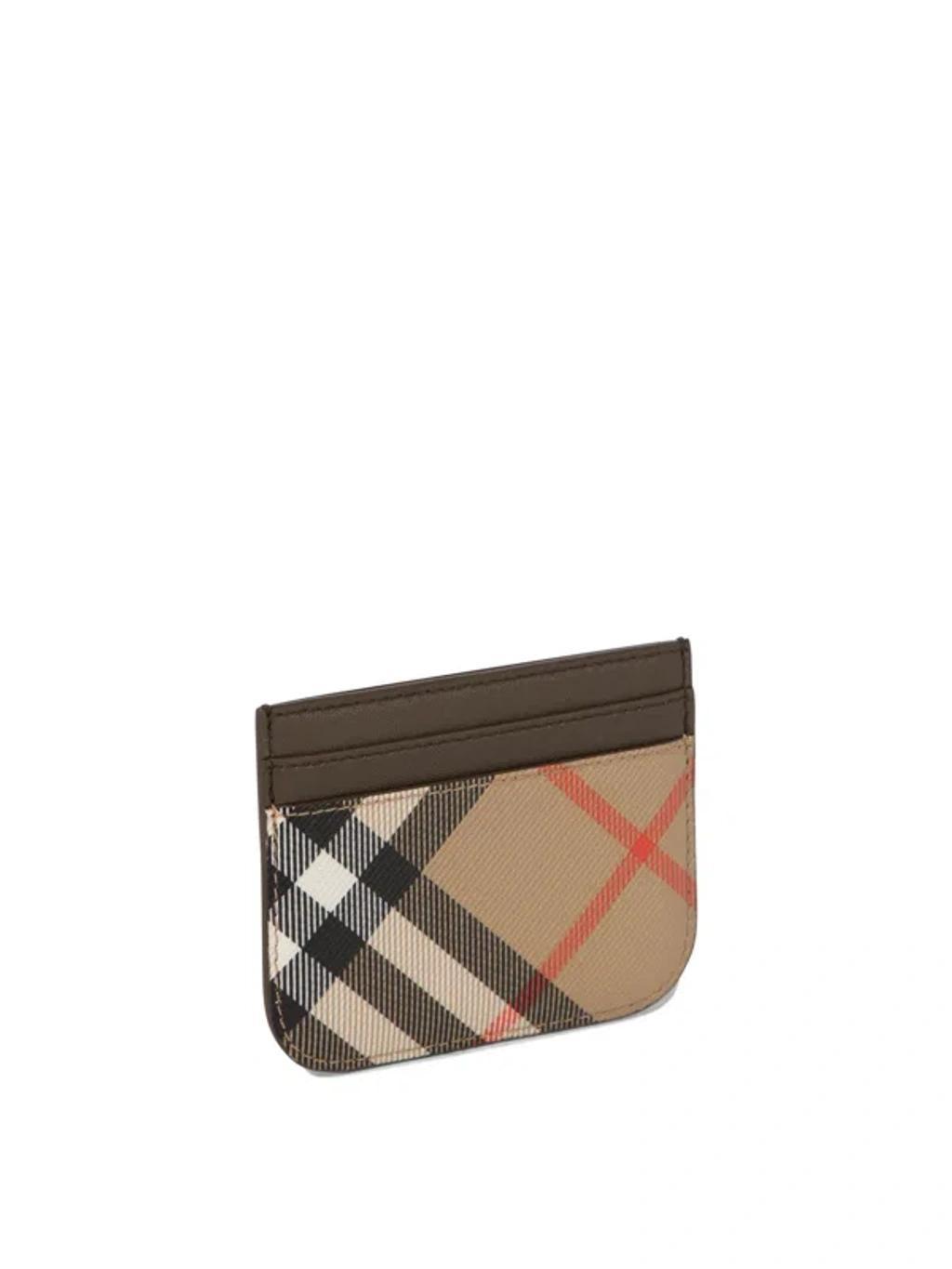 BURBERRY Sandon Bin Card Holder -  - Synthetic Leather - Beige Product Image