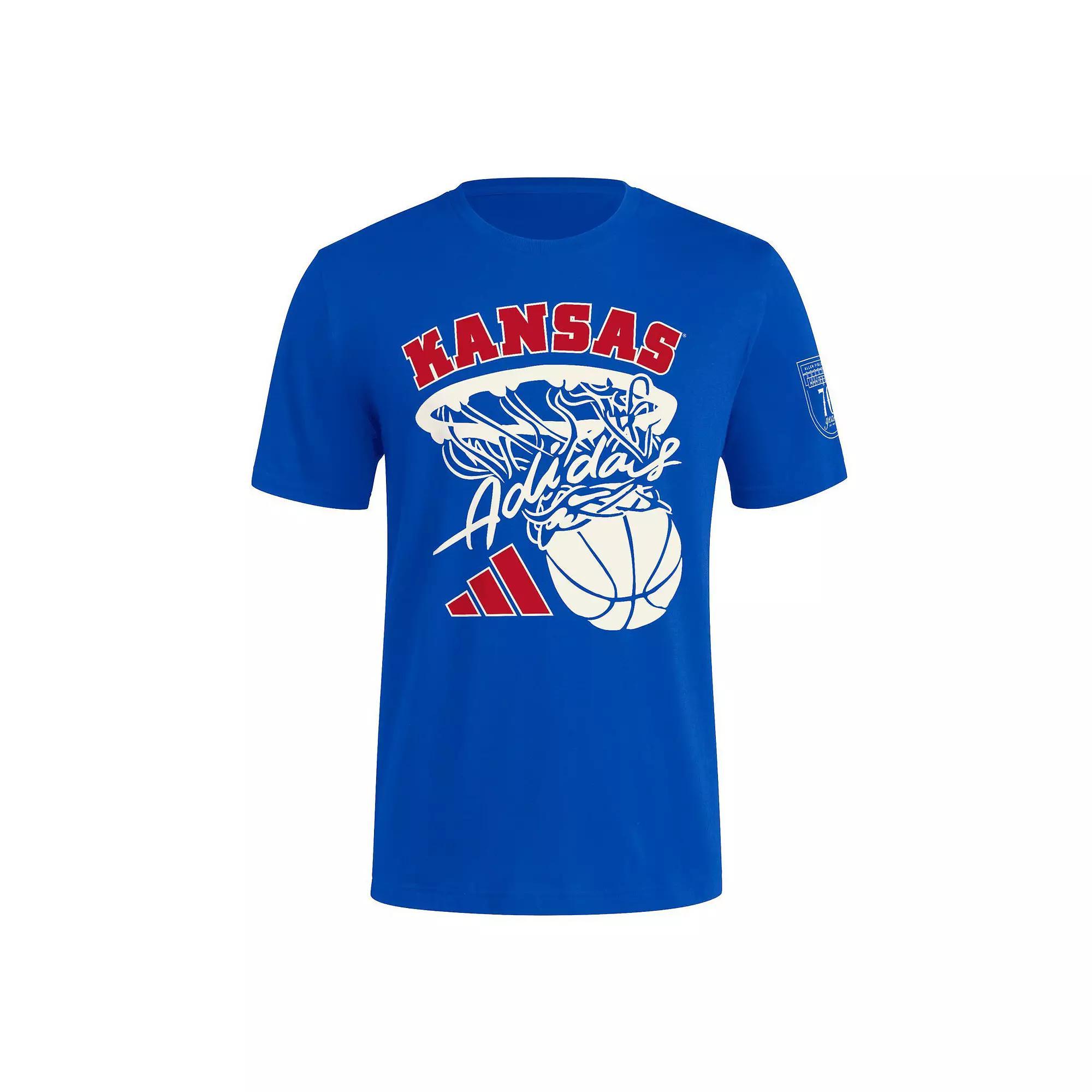 Men's adidas Royal Kansas Jayhawks 70th Anniversary Basketball T-Shirt,  Product Image