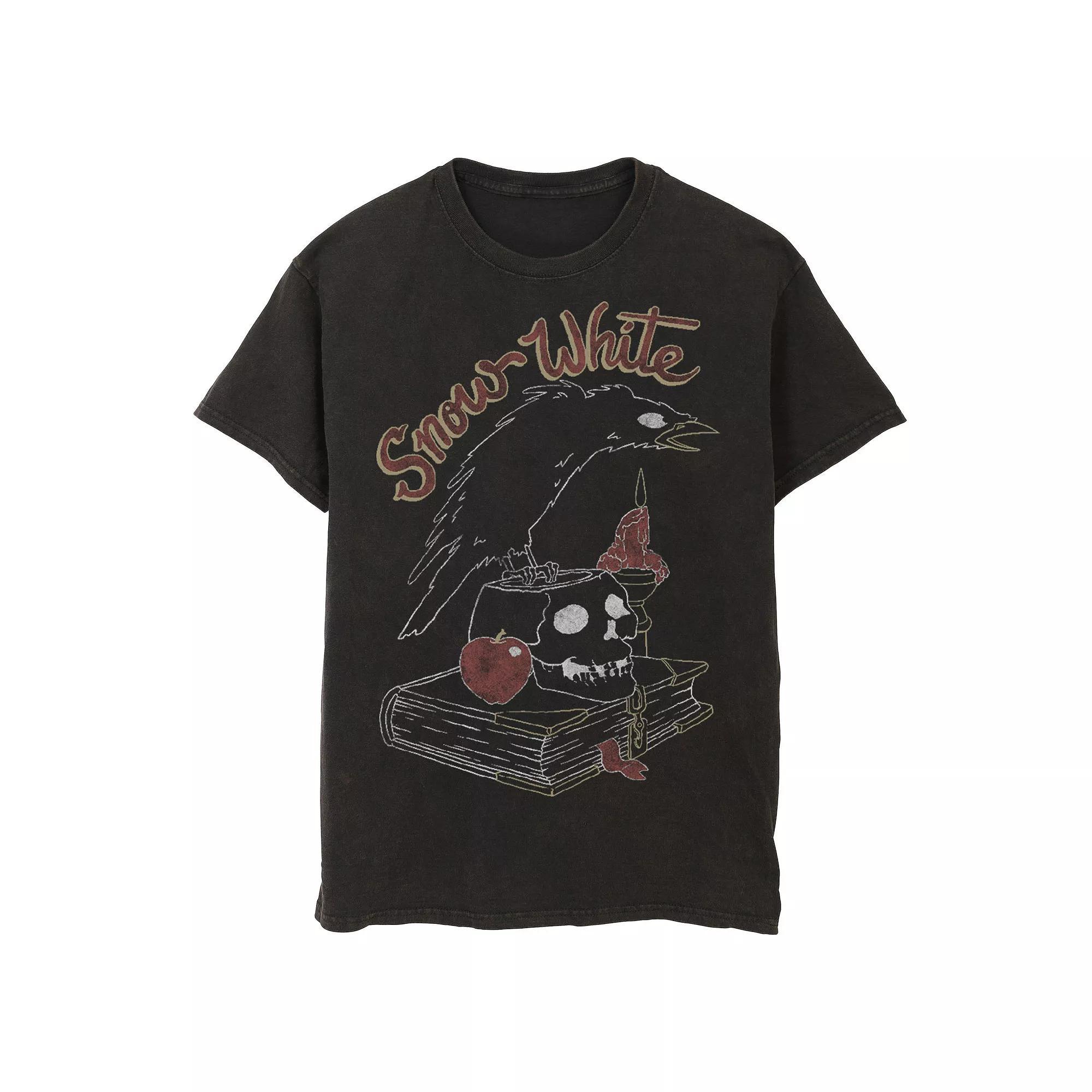 Disney's Snow White Men's Queens Crow on Skull Tee, Size: XXL, Black Product Image