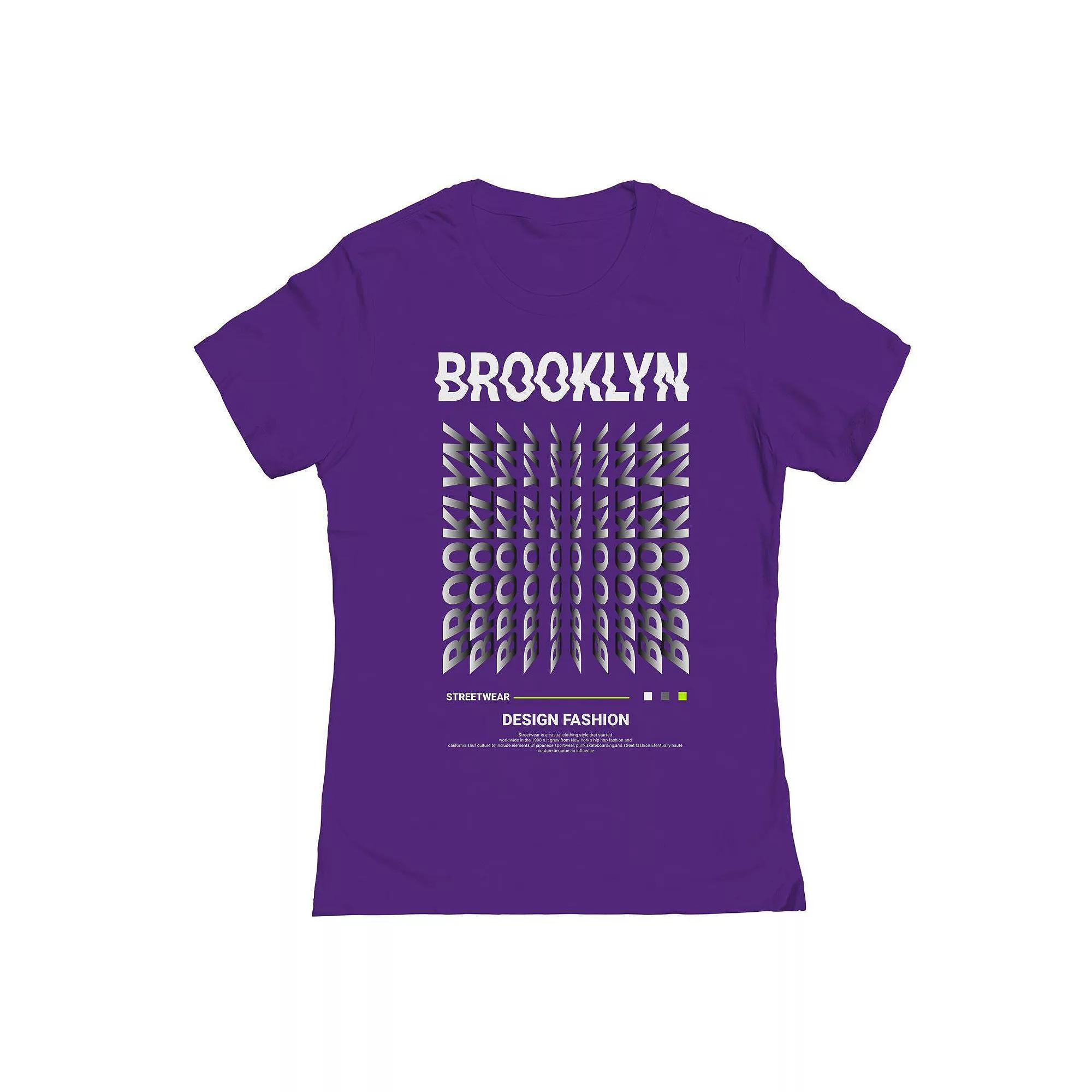Junior's Brooklyn Design Fashion Graphic Tee, Women's,  Product Image