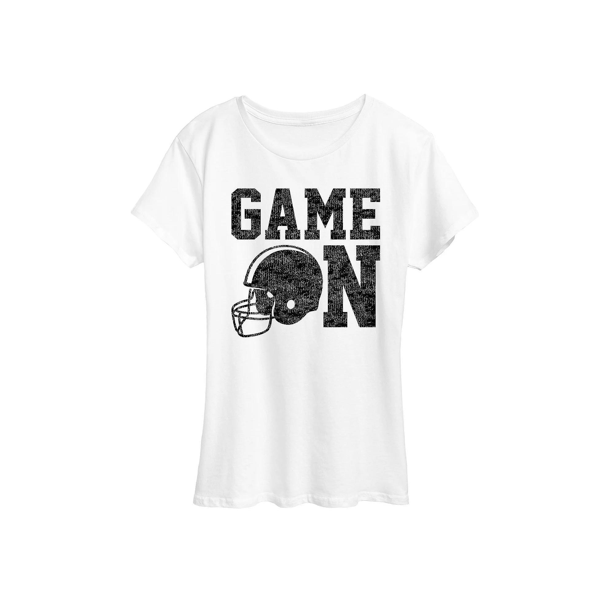 Women's Game On Football Graphic Tee, Girl's,  Product Image