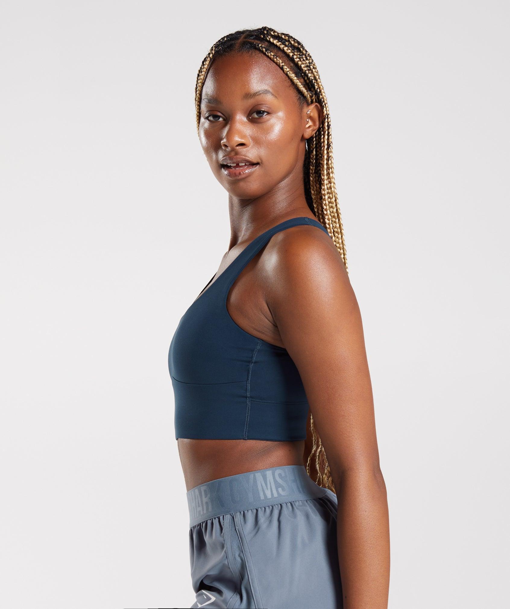 Gymshark Longline Sports Bra - Navy Female Product Image