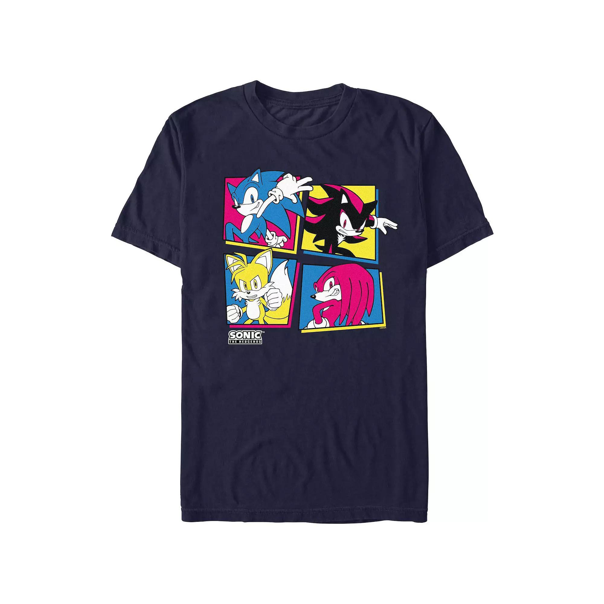 Men's Sonic The Hedgehog Pop Color Portraits Graphic Tee,  Product Image