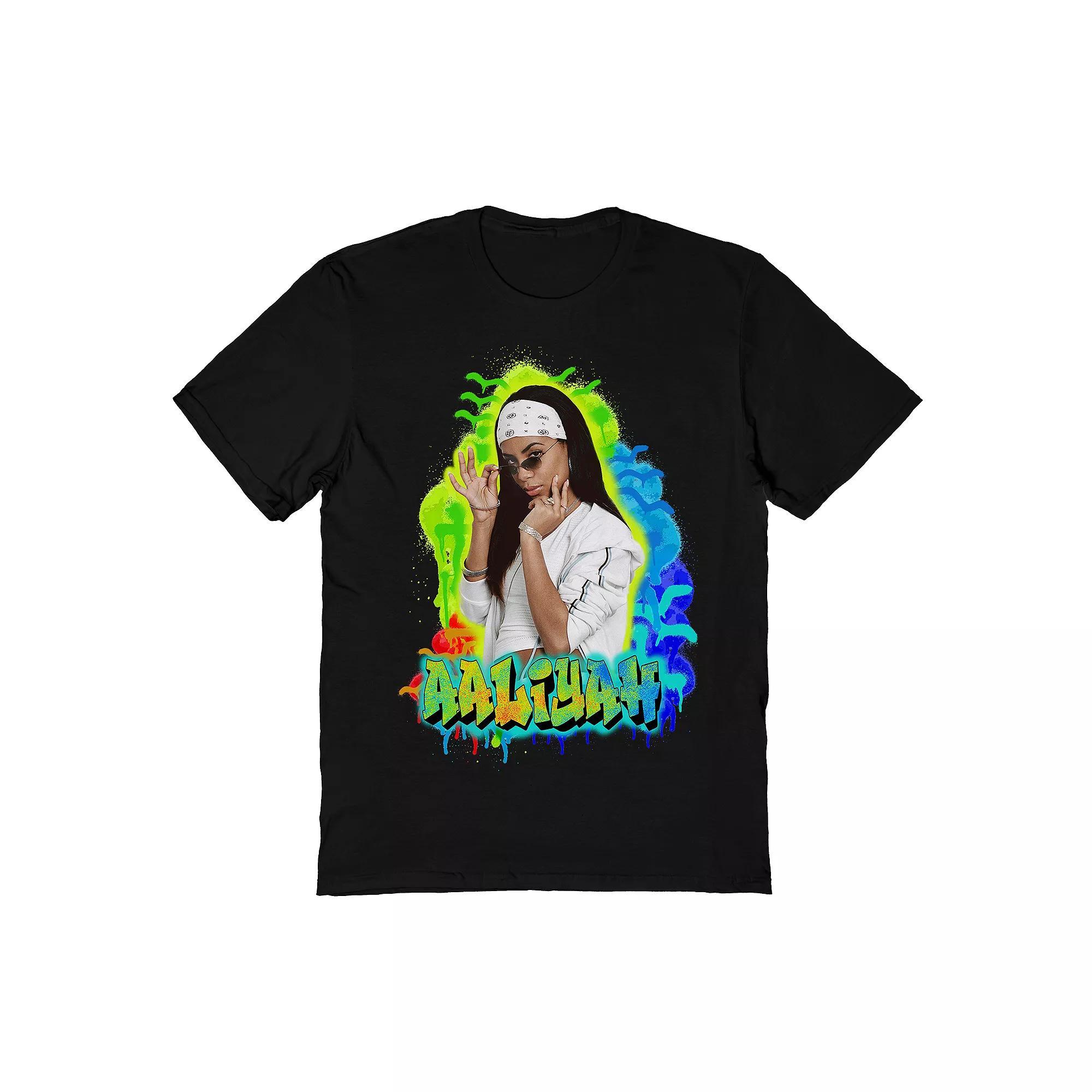 Men's Aaliyah Graffiti Tee, Size: Medium, Black Product Image