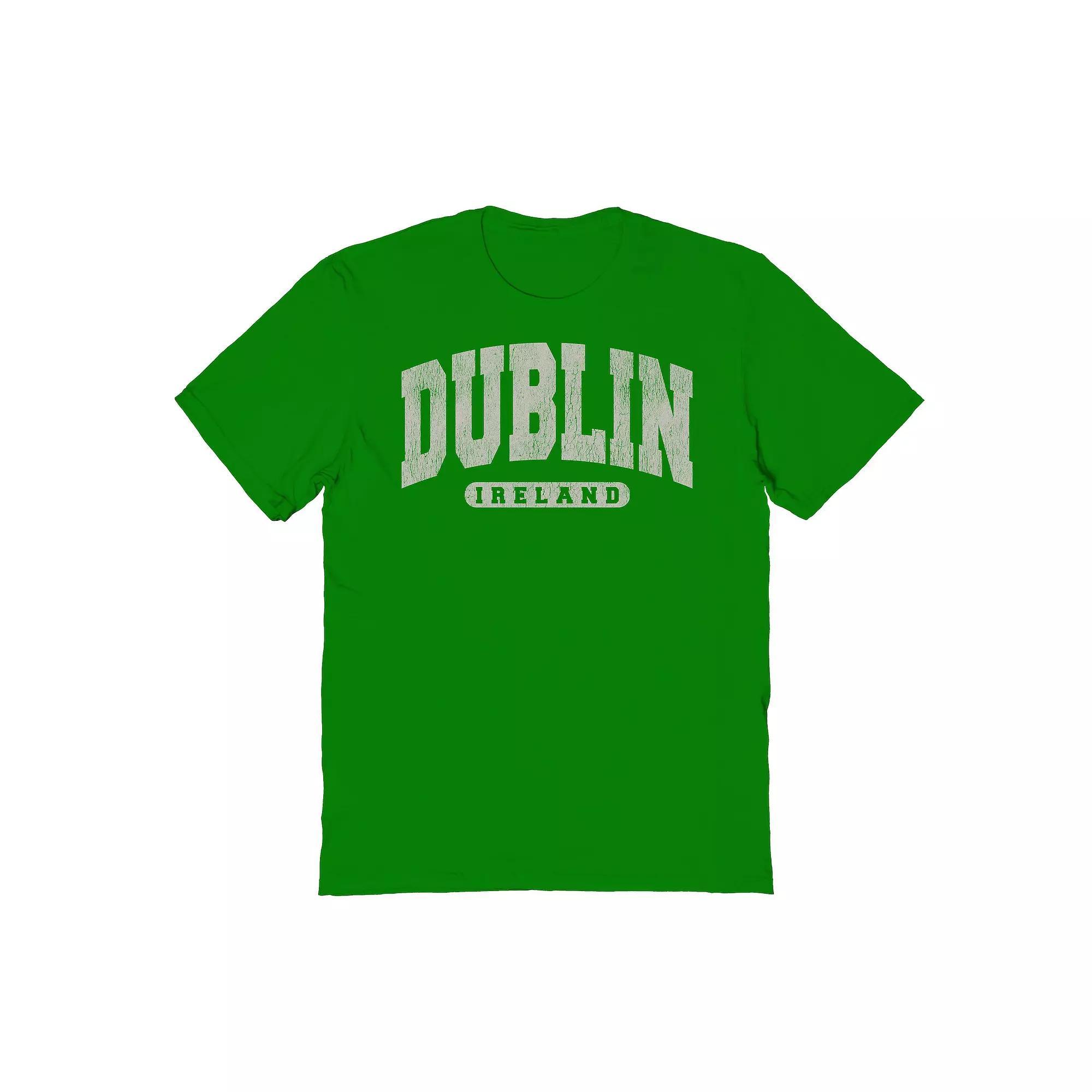 Men's St Patrick's Day Dublin Ireland Graphic Tee, Size: Small, Green Product Image