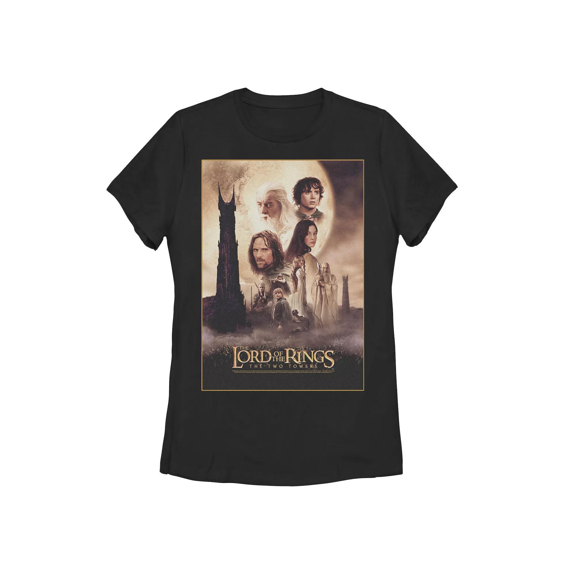 Juniors' Lord Of The Rings Two Towers Graphic Tee, Girl's, Size: XXL, Black Product Image