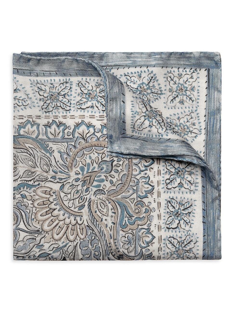 Mens Paisley Silk Pocket Square Product Image