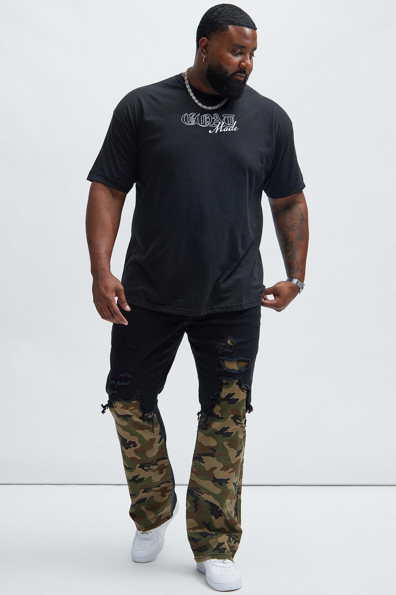 Bryce Stacked Skinny Flare Pants - Black/combo Product Image