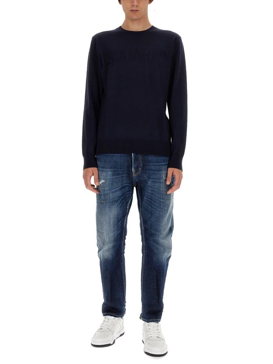 DSQUARED2 Wool Jersey. In Blue Product Image