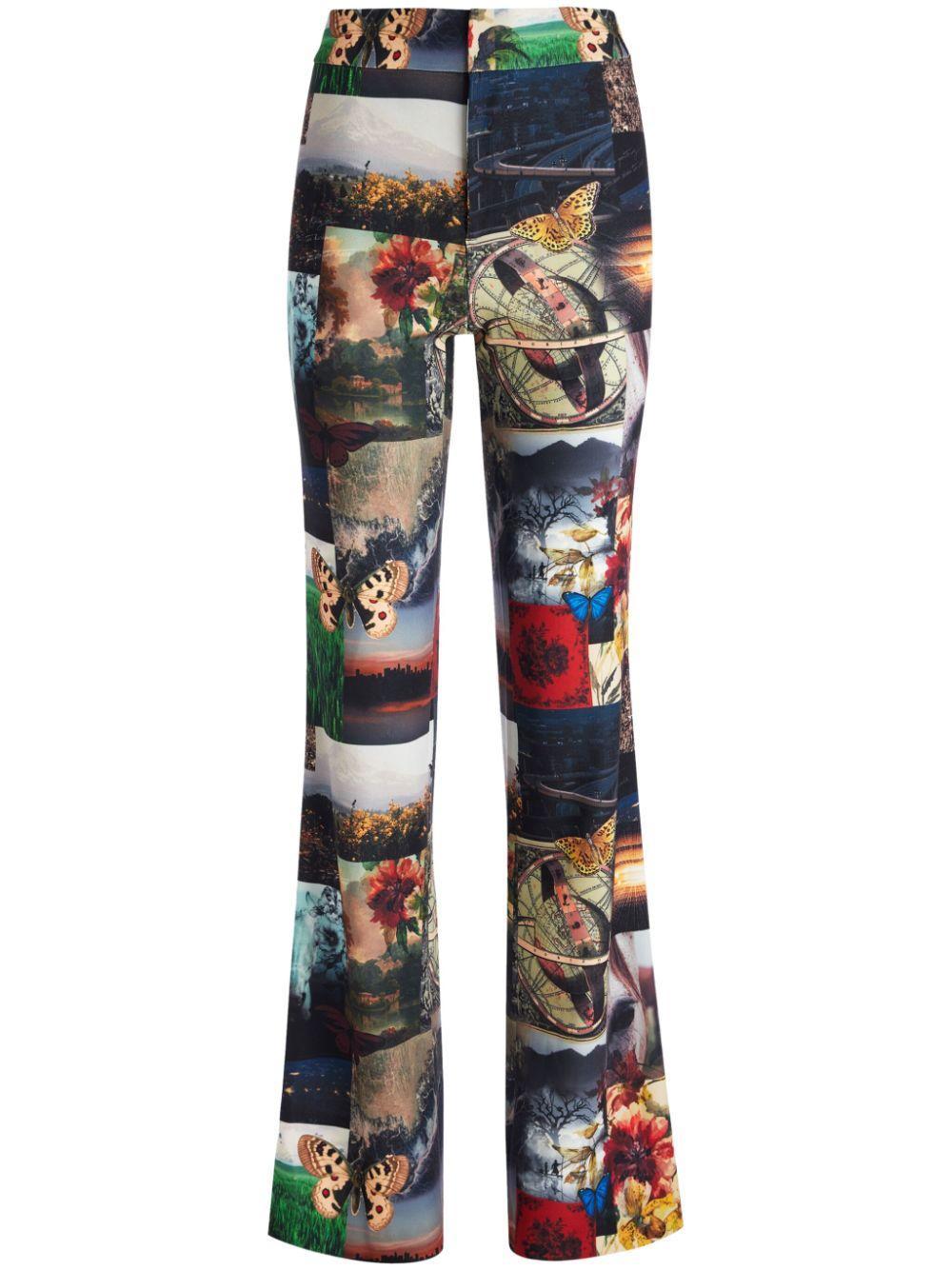 ALICE AND OLIVIA Livi Low Rise Trouser In Multi Product Image