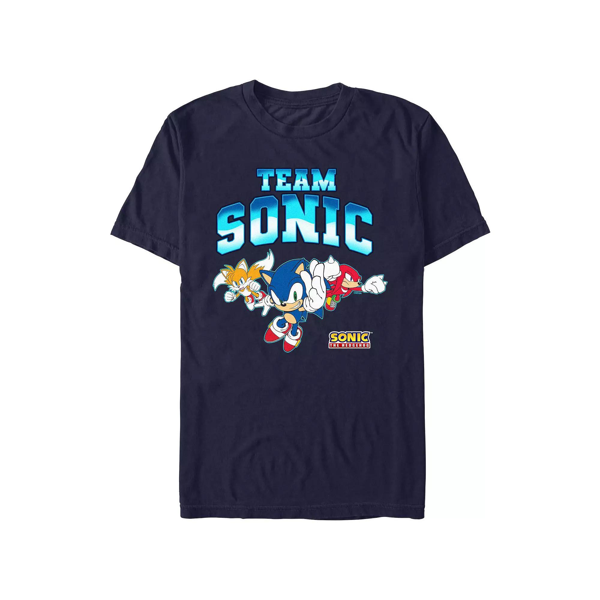 Men's Sonic The Hedgehog Team Sonic Graphic Tee, Size: Large, Blue Product Image