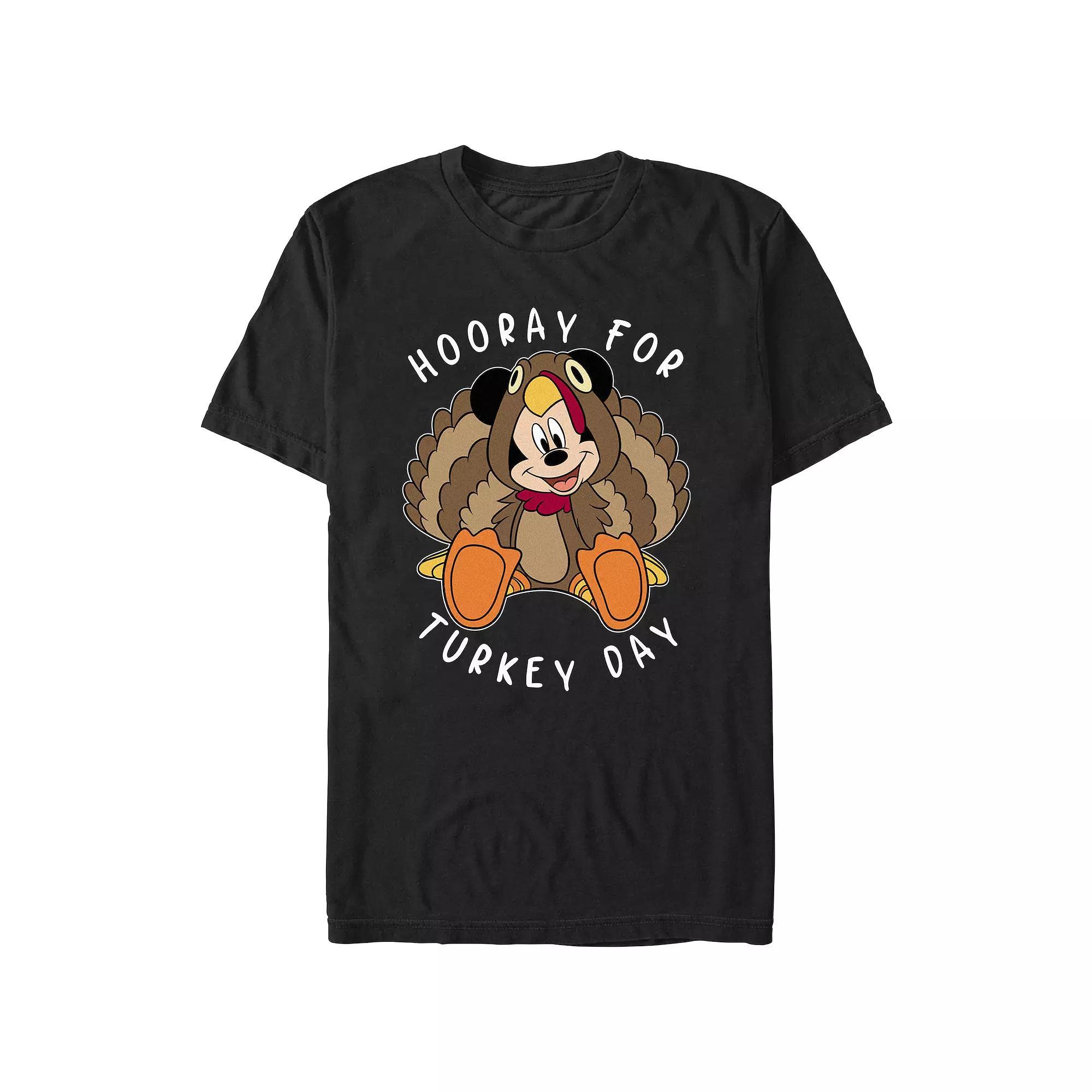 Disney's Mickey Mouse Hooray For Turkey Day Men's Graphic Tee,  Product Image