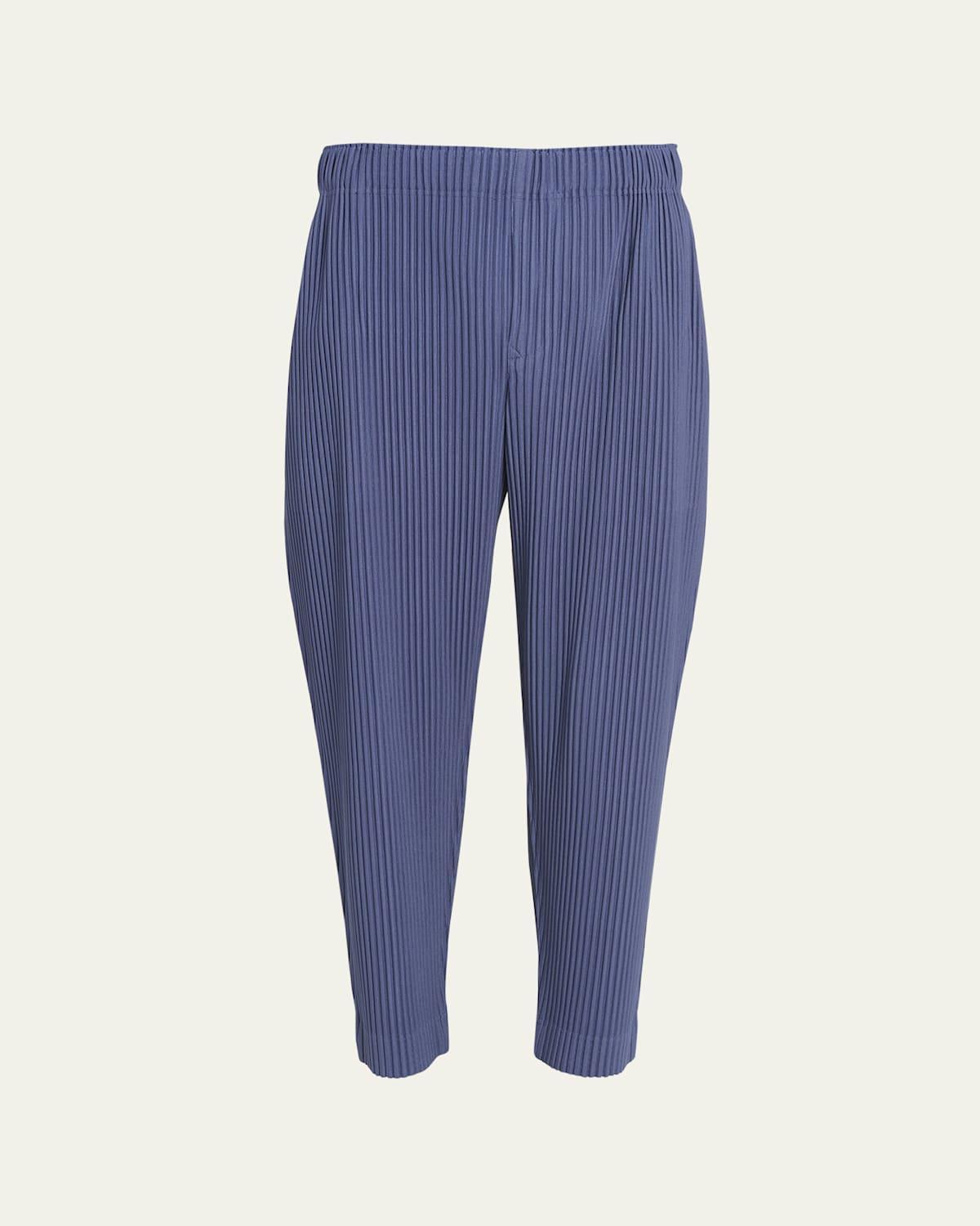 Men's Pleated Elastic-Waist Pants Product Image