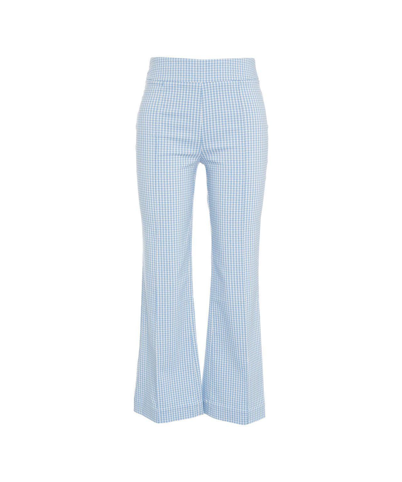 Flared pants with check pattern Product Image