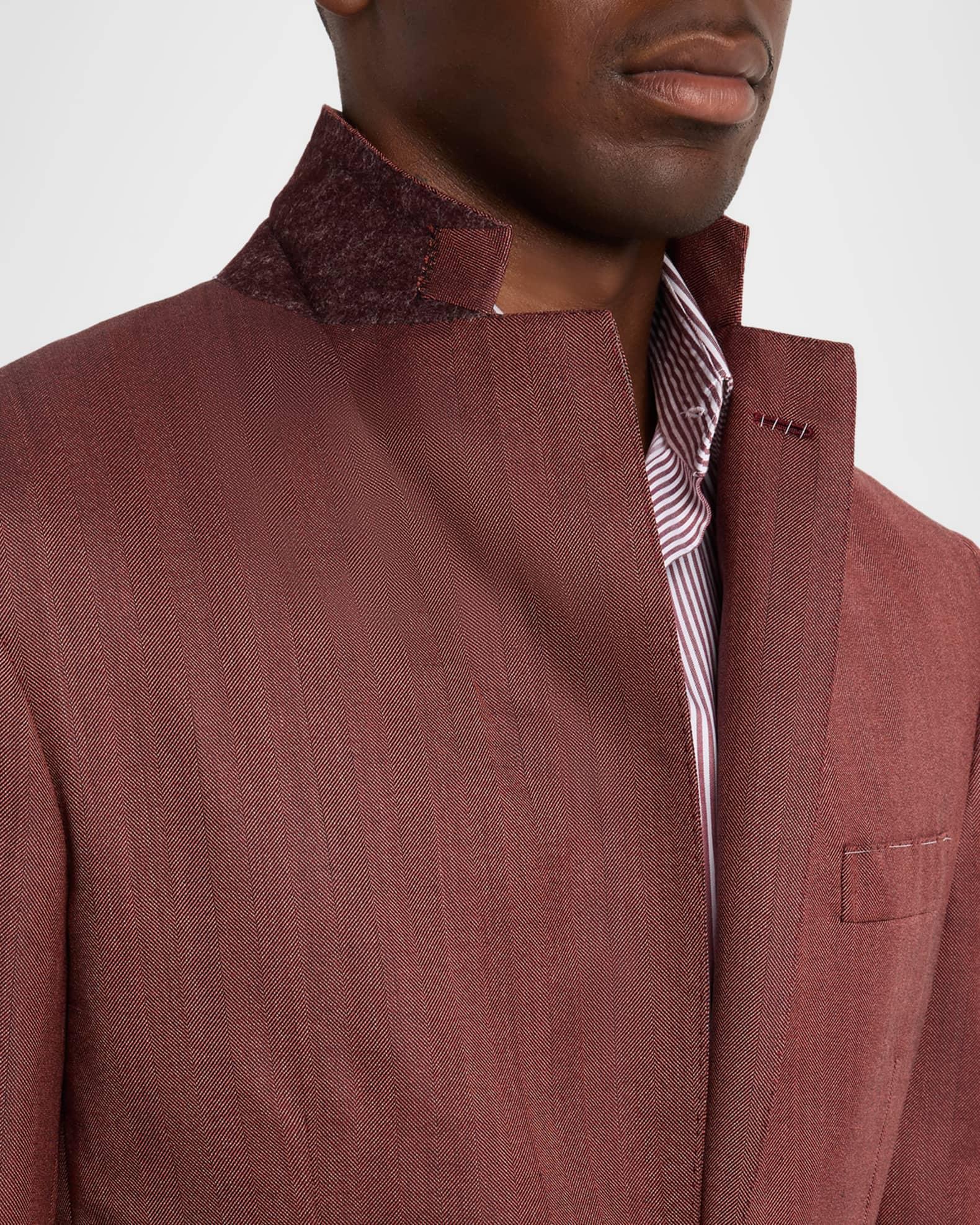 Men's Herringbone Single-Breasted Blazer Product Image