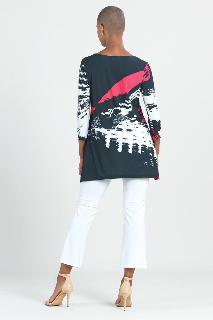 Abstract Print Soft Knit Tunic Product Image