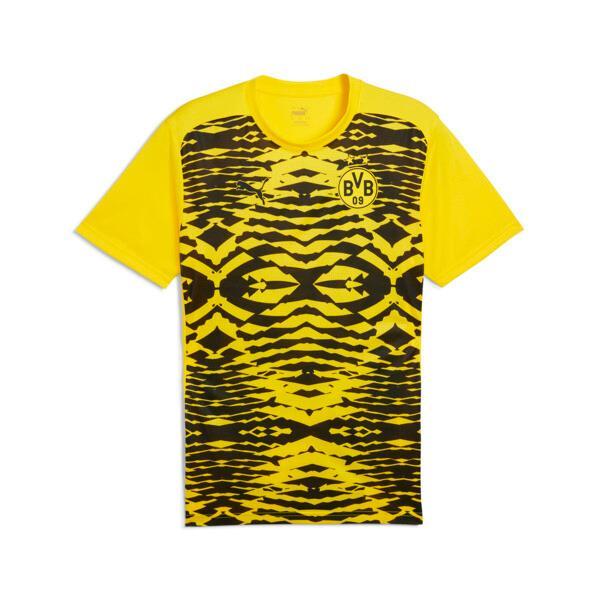 PUMA Borussia Dortmund Pre-Match Men's Short Sleeve Jersey in Faster Yellow/Black Product Image