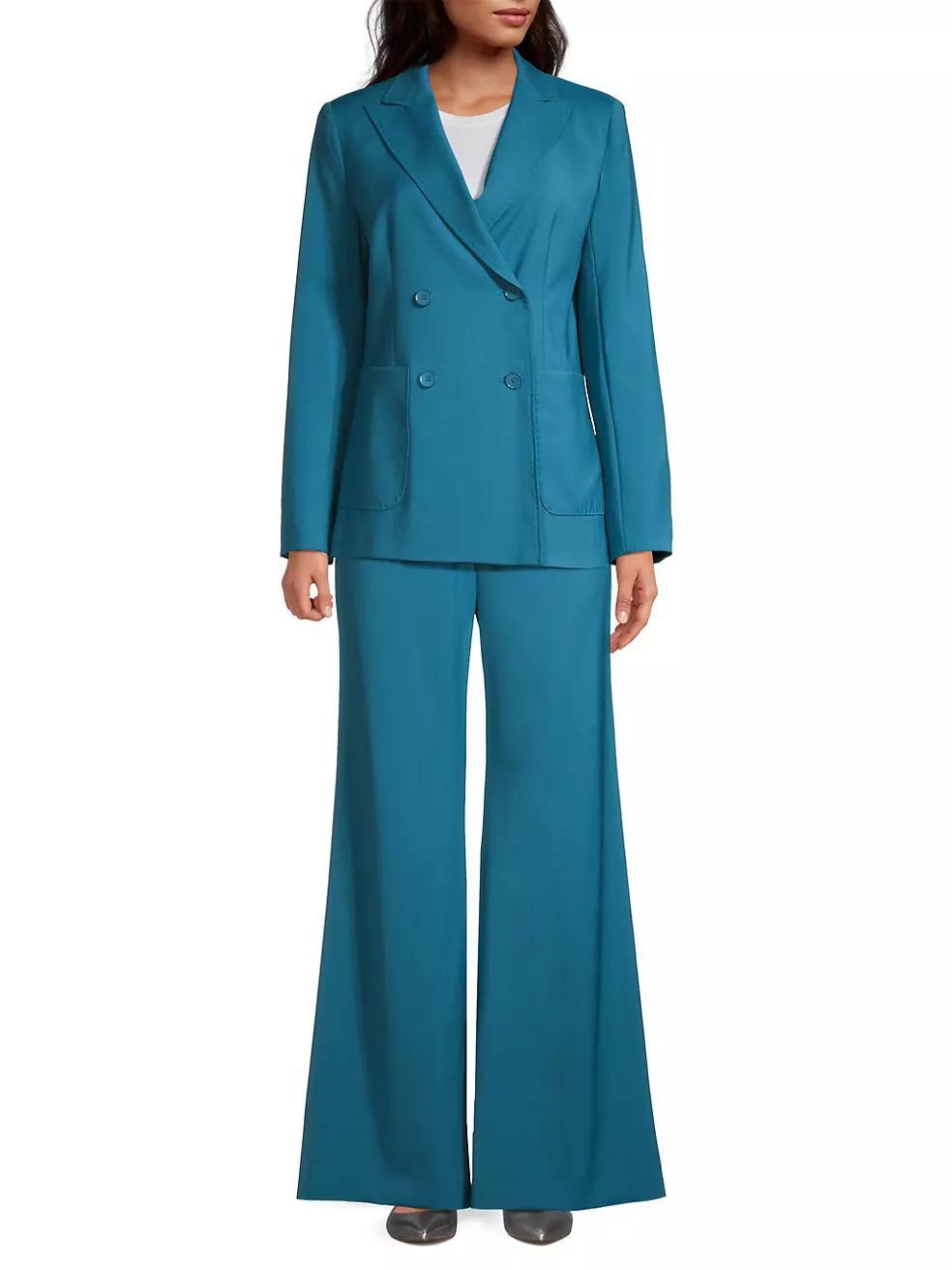 Sonale Wool Wide-Leg Trousers Product Image