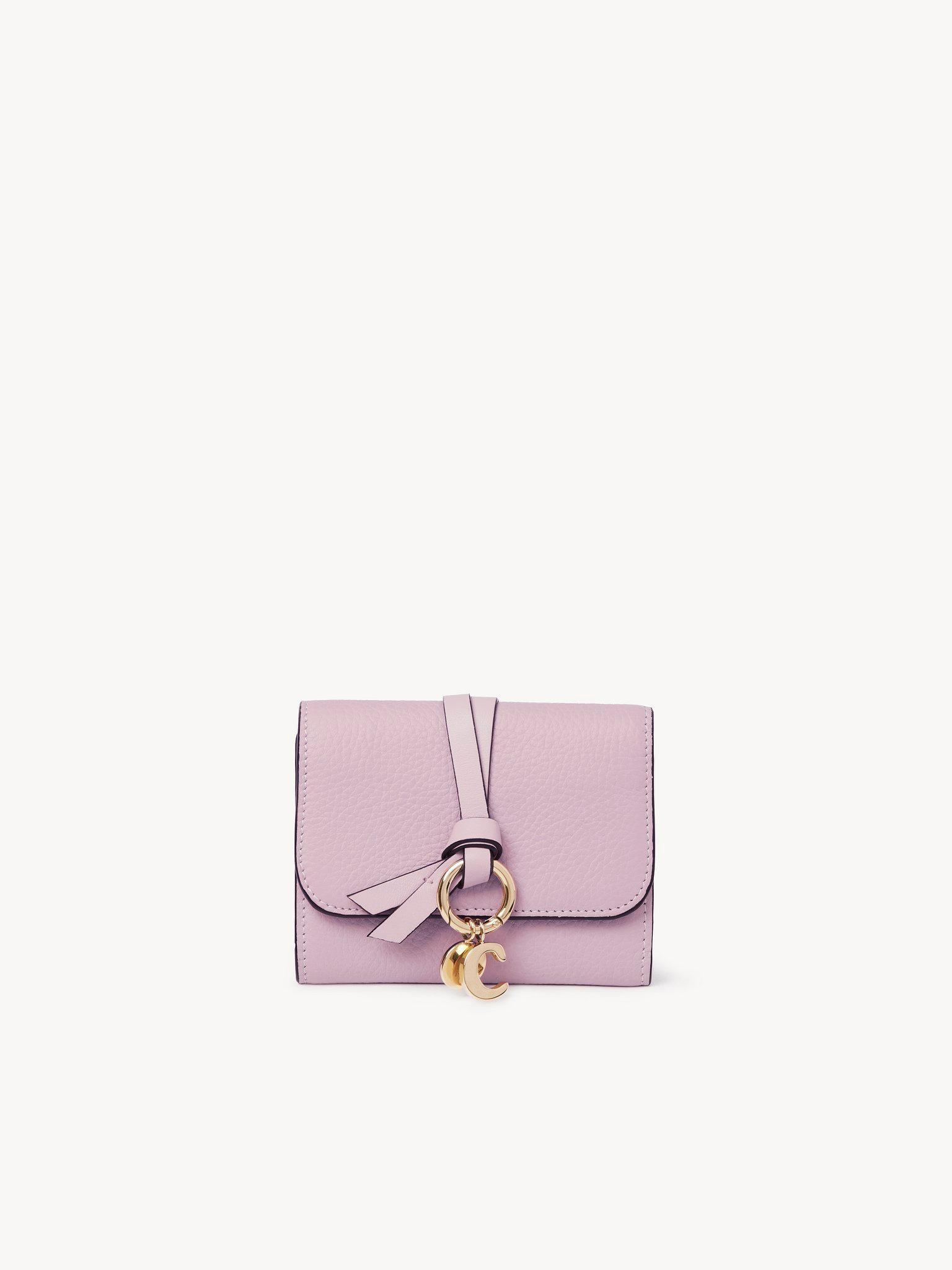 Small Alphabet tri-fold in grained leather Product Image