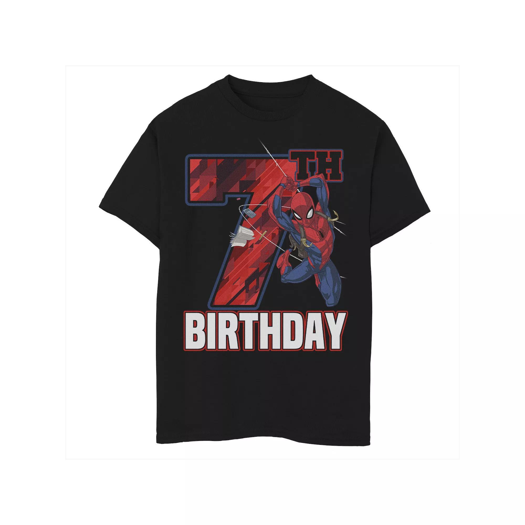 Boys 8-20 Marvel Spider-Man Web Swing 7th Birthday Graphic Tee, Boy's, Size: XS, Black Product Image