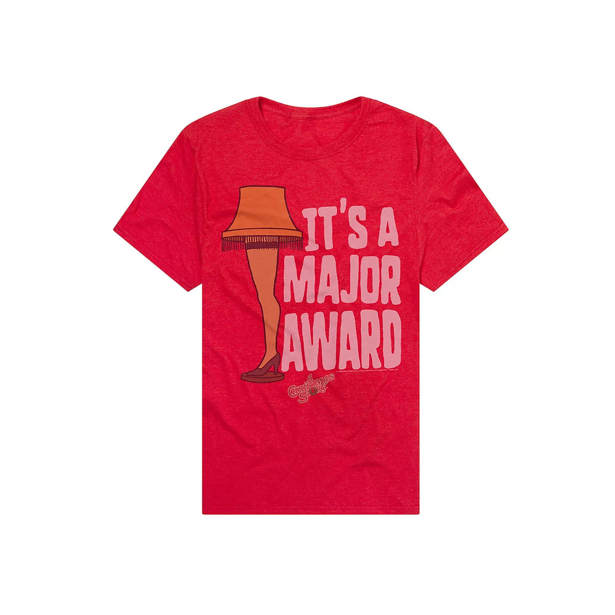 Men's A Christmas Story It's a Major Award Leg Lamp Graphic Tee, Size: XXL, Red Product Image