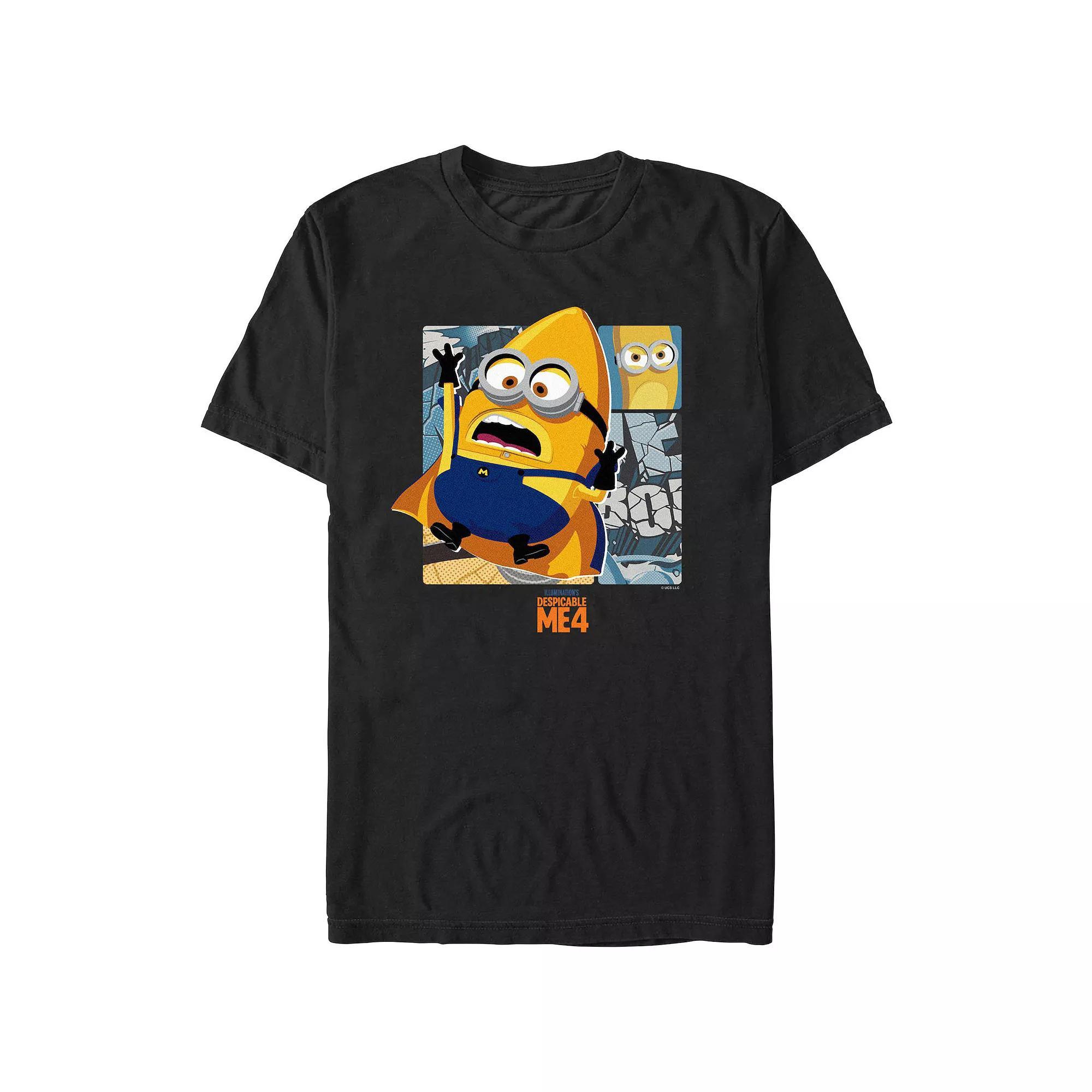 Men's Despicable Me 4 Masked Minion Graphic Tee, Size: Small, Black Product Image
