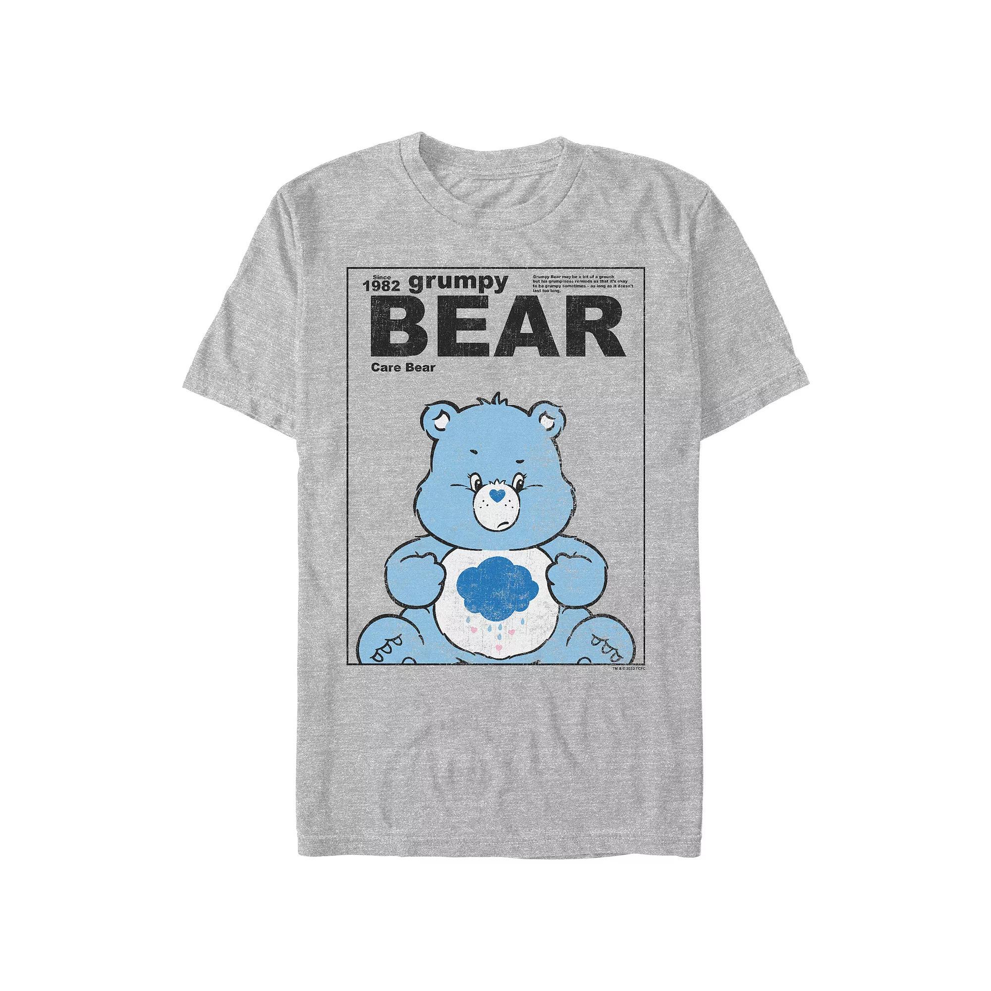 Men's Care Bears Grumpy Bear Poster Graphic Tee,  Product Image