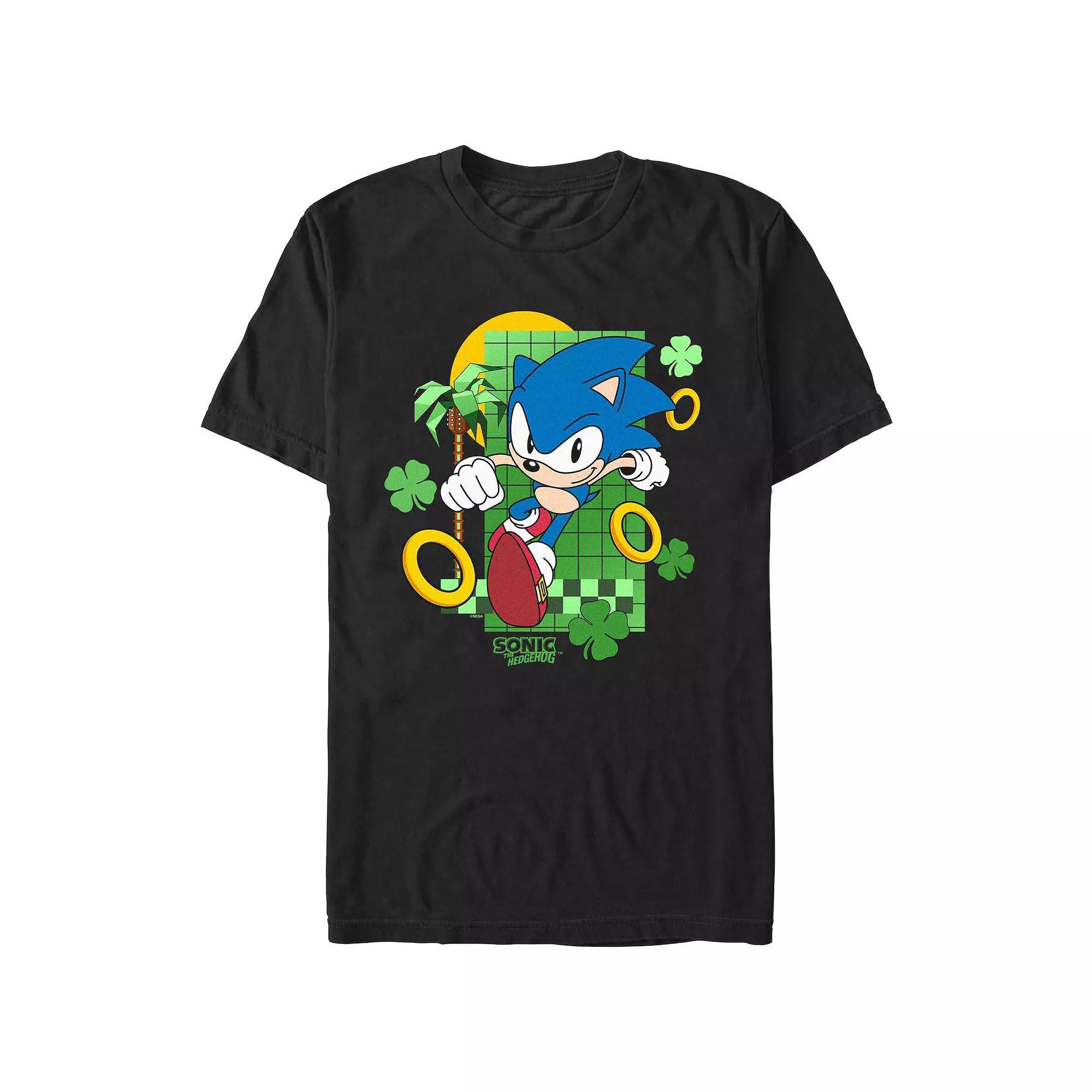 Men's Sonic The Hedgehog Running Rings Graphic Tee,  Product Image