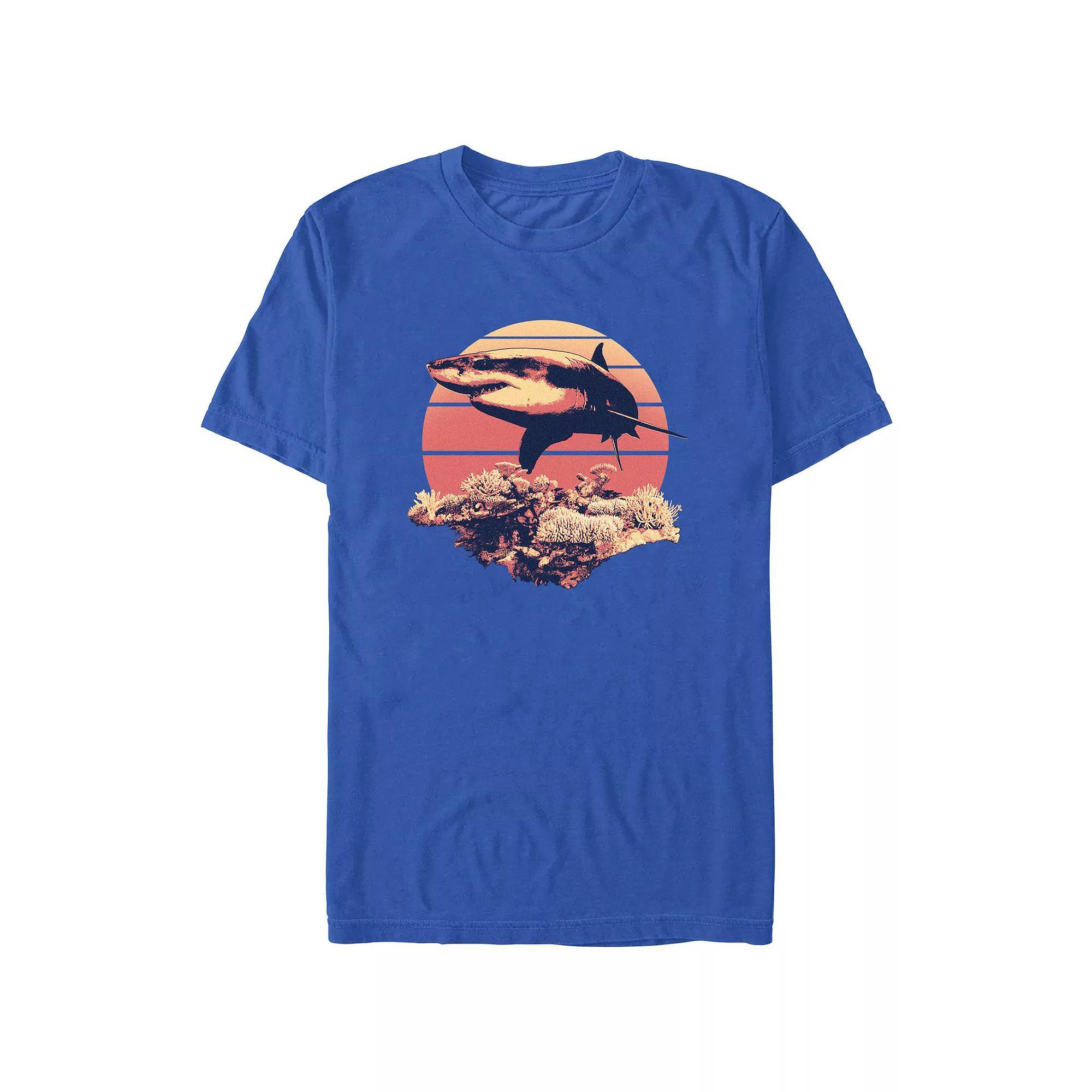 Men's Shark Reef Graphic Tee, Size: Small, Royal Product Image