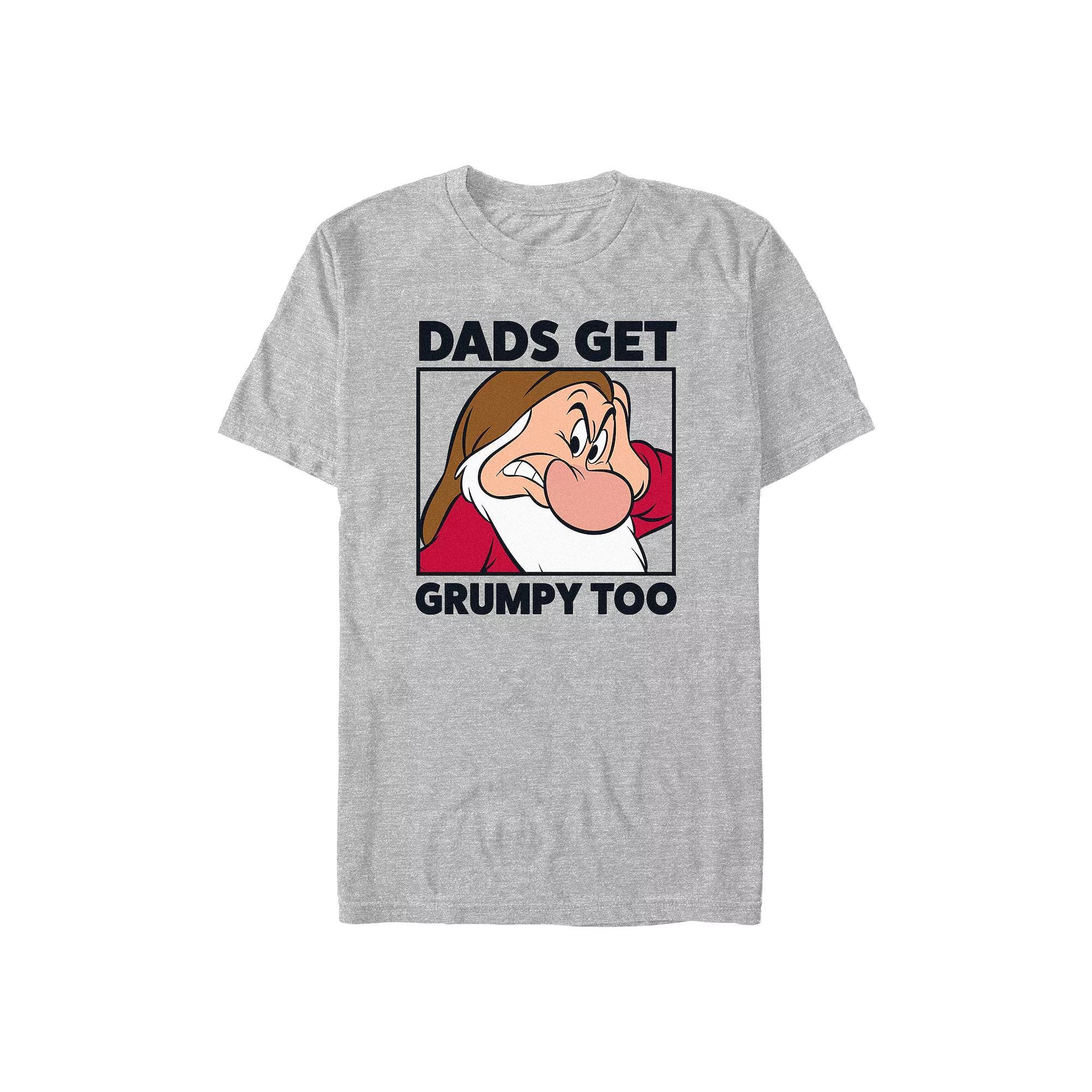 Disney's Snow White And The Seven Dwarfs Dads Get Grumpy Too Men's Graphic Tee,  Product Image