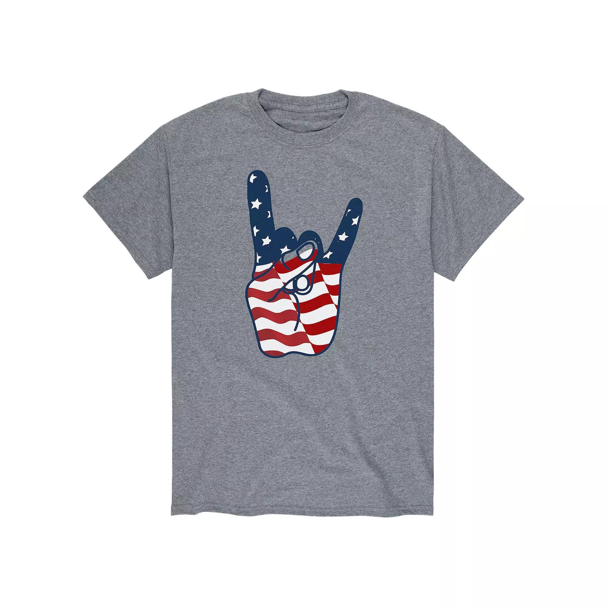 Men's Patriotic Rock Hand Tee,  Product Image