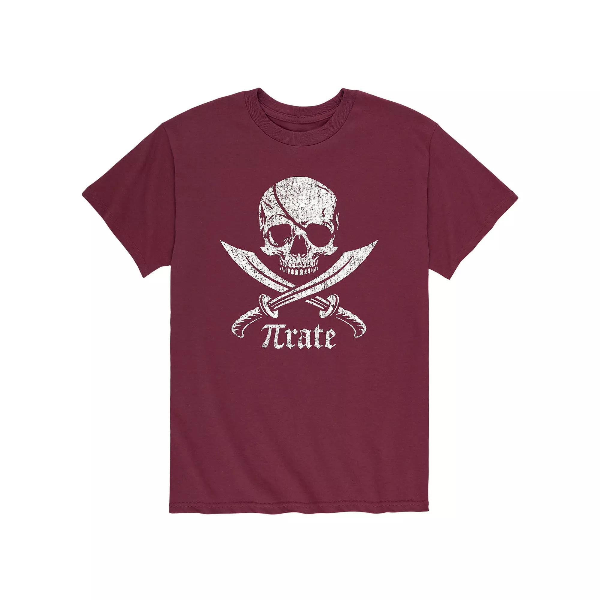 Men's Pirate Skull Tee, Size: Large, Black Product Image