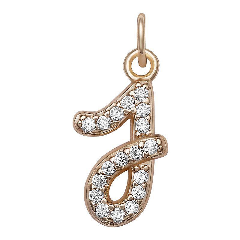 LC Lauren Conrad Sterling Silver Cubic Zirconia Initial Charm, Womens, Sterling Silver X Product Image