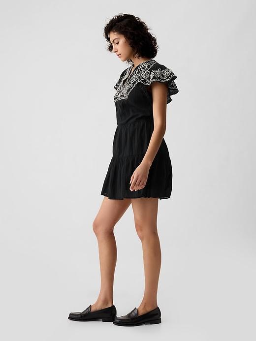 Crinkle Gauze Embroidered Mini Dress Product Image