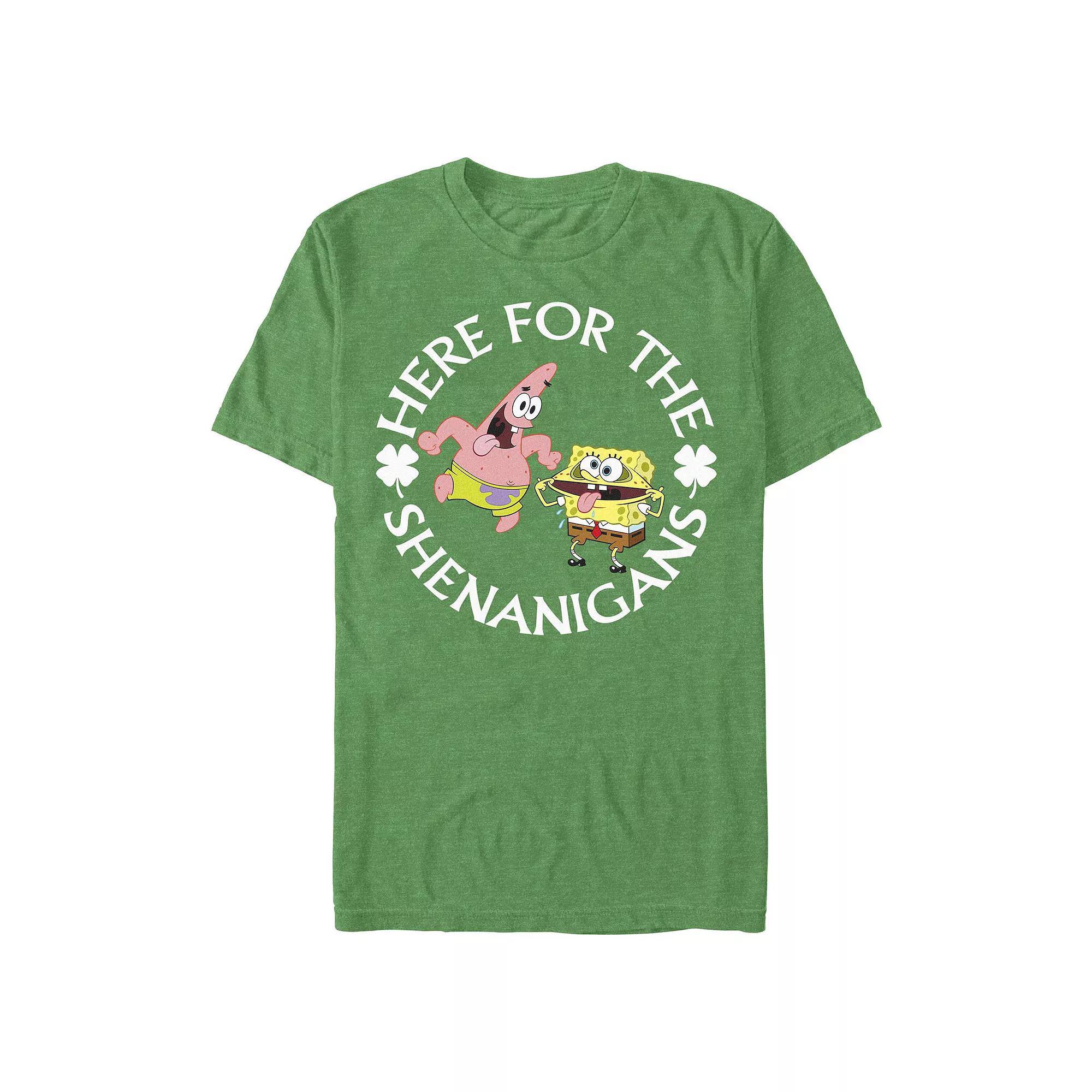 Big & Tall SpongeBob SquarePants Here For The Shenanigans Graphic Tee, Men's,  Product Image