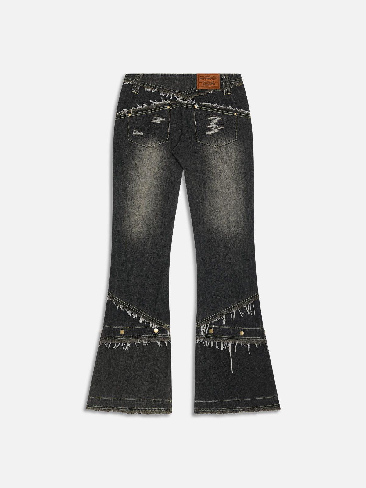 Aelfric Eden Fringe Rivet Flared Jeans Female Product Image