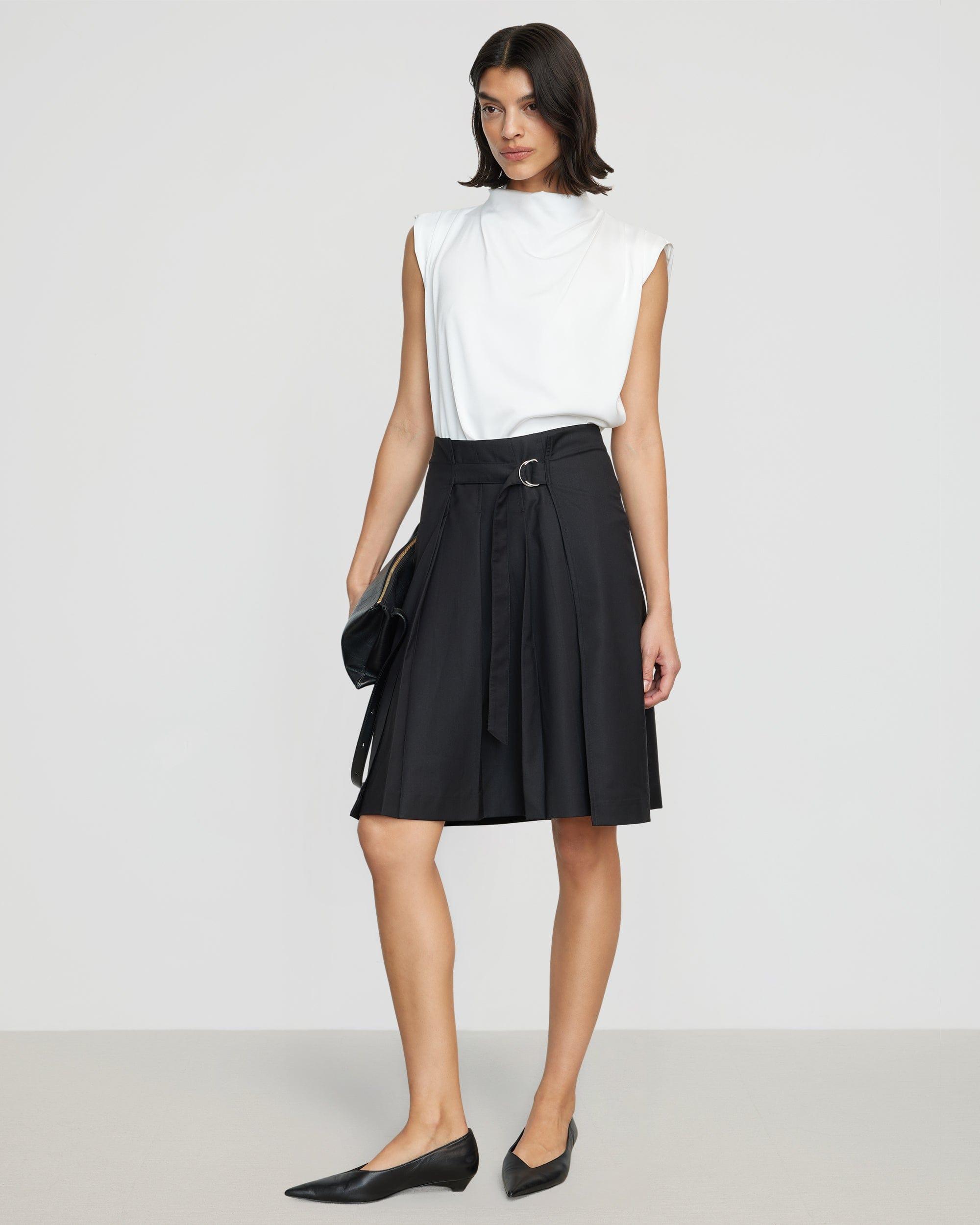 Samira Belted Pleated Skirt Product Image