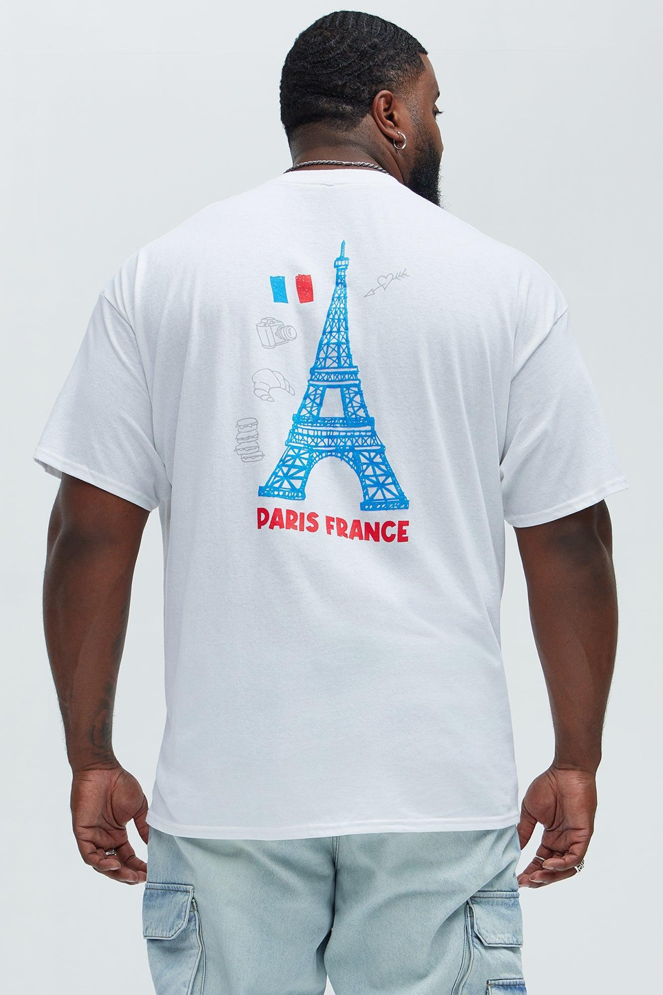 Paris Doodle Short Sleeve Tee - White Product Image