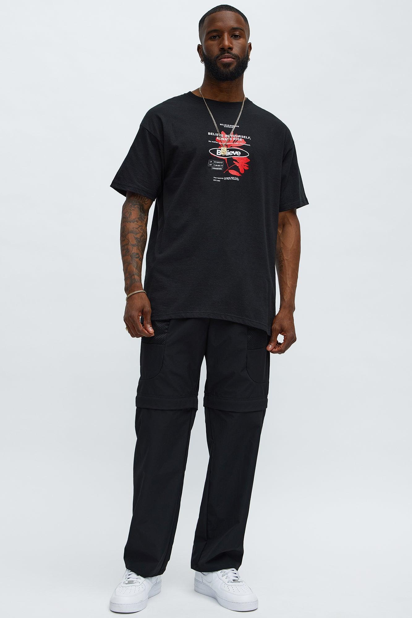 Believe Keep Going Short Sleeve Tee - Black Male Product Image