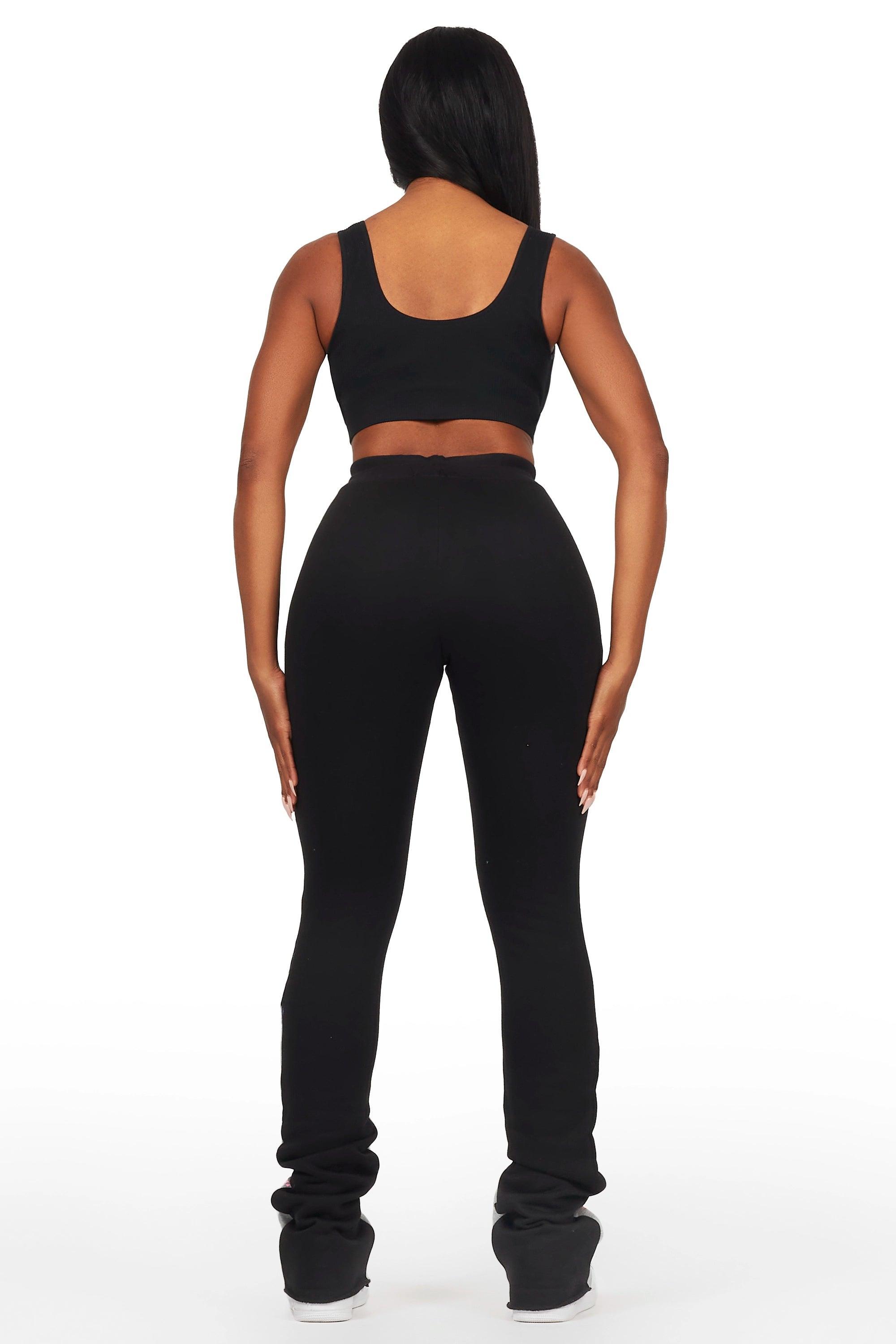 Karenthia Black Stacked Track Pant Female Product Image